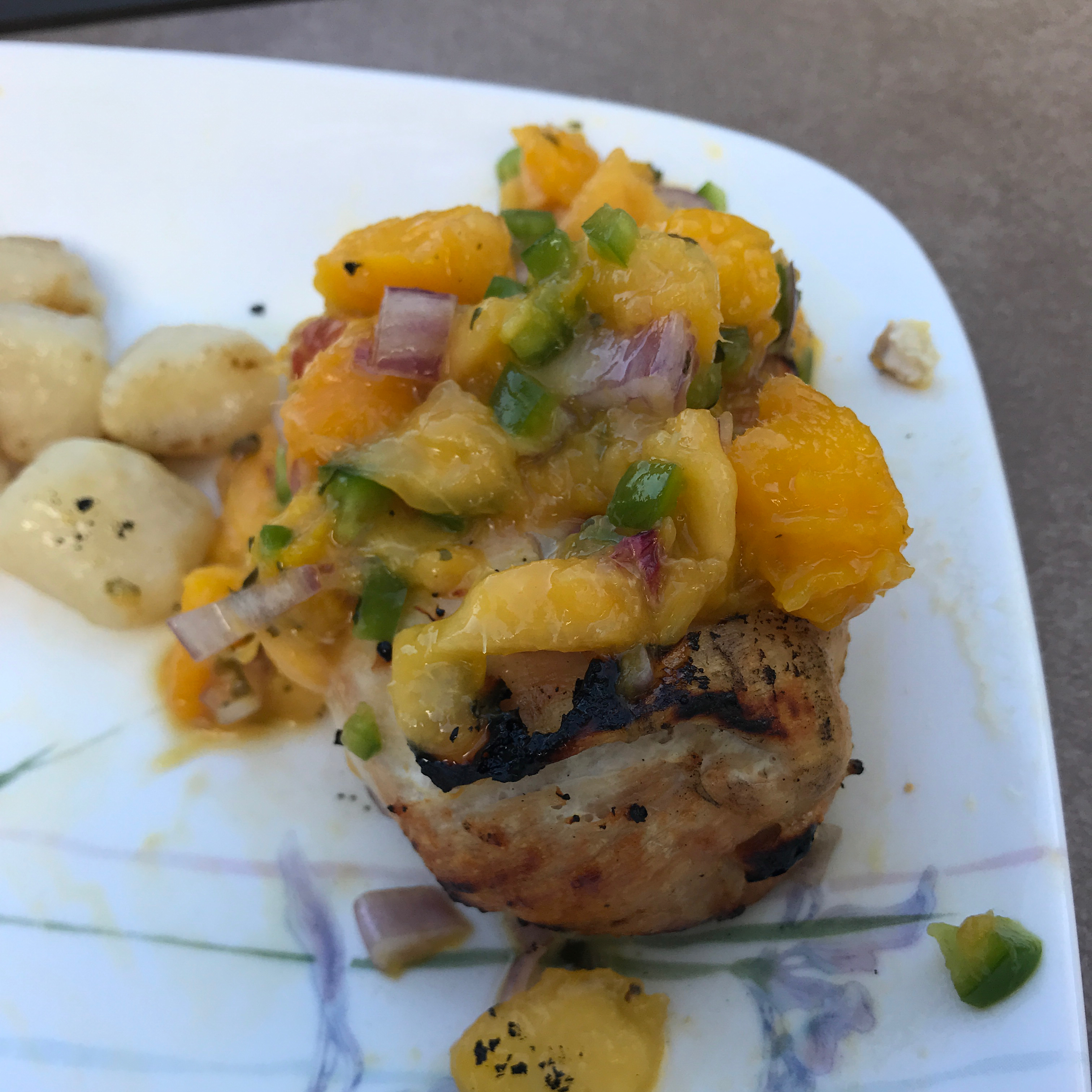 Grilled Ranch Pork Chops with Peach Jalapeno Salsa JoAnne Barnum