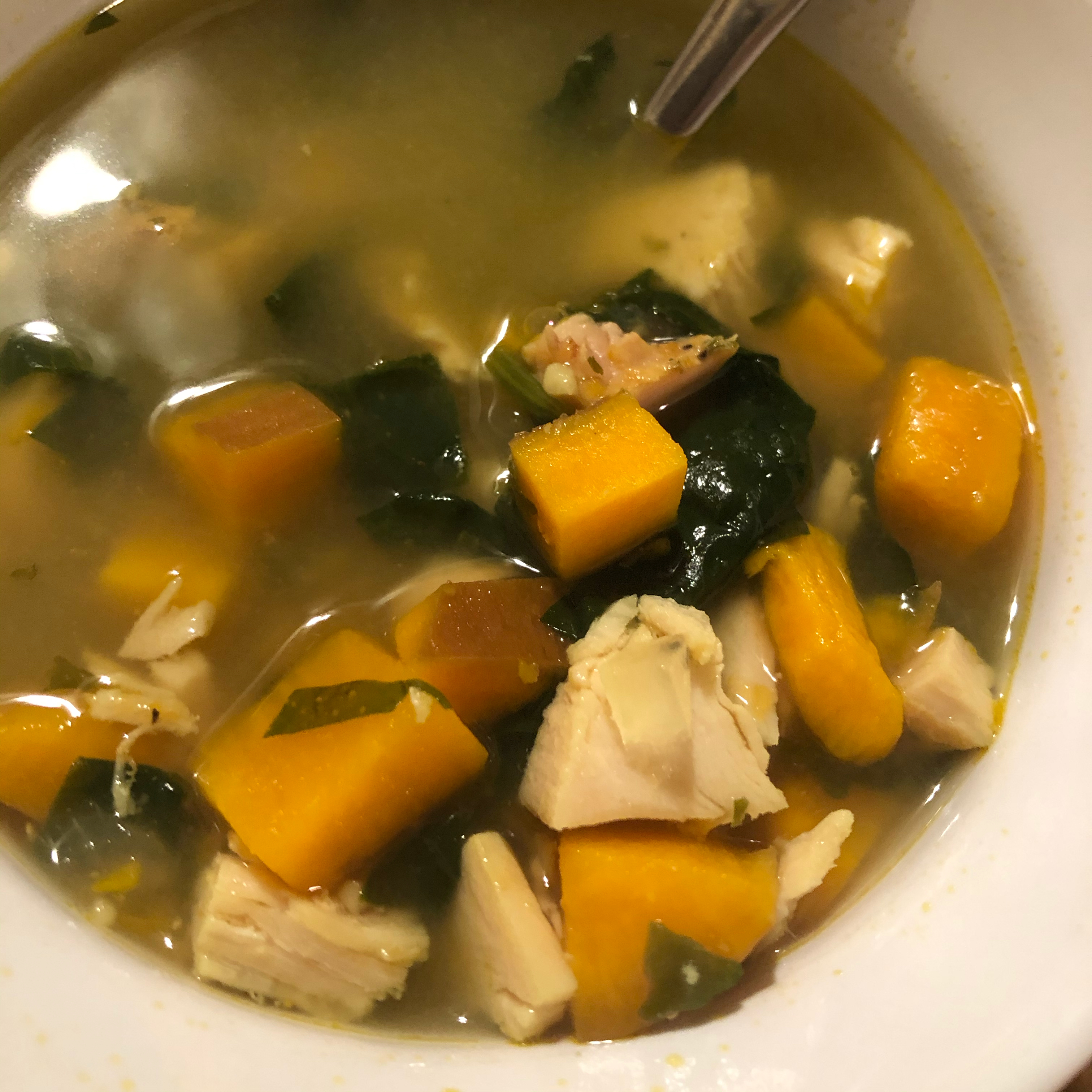 Chicken, Sweet Potato and Spinach Soup JeanineB