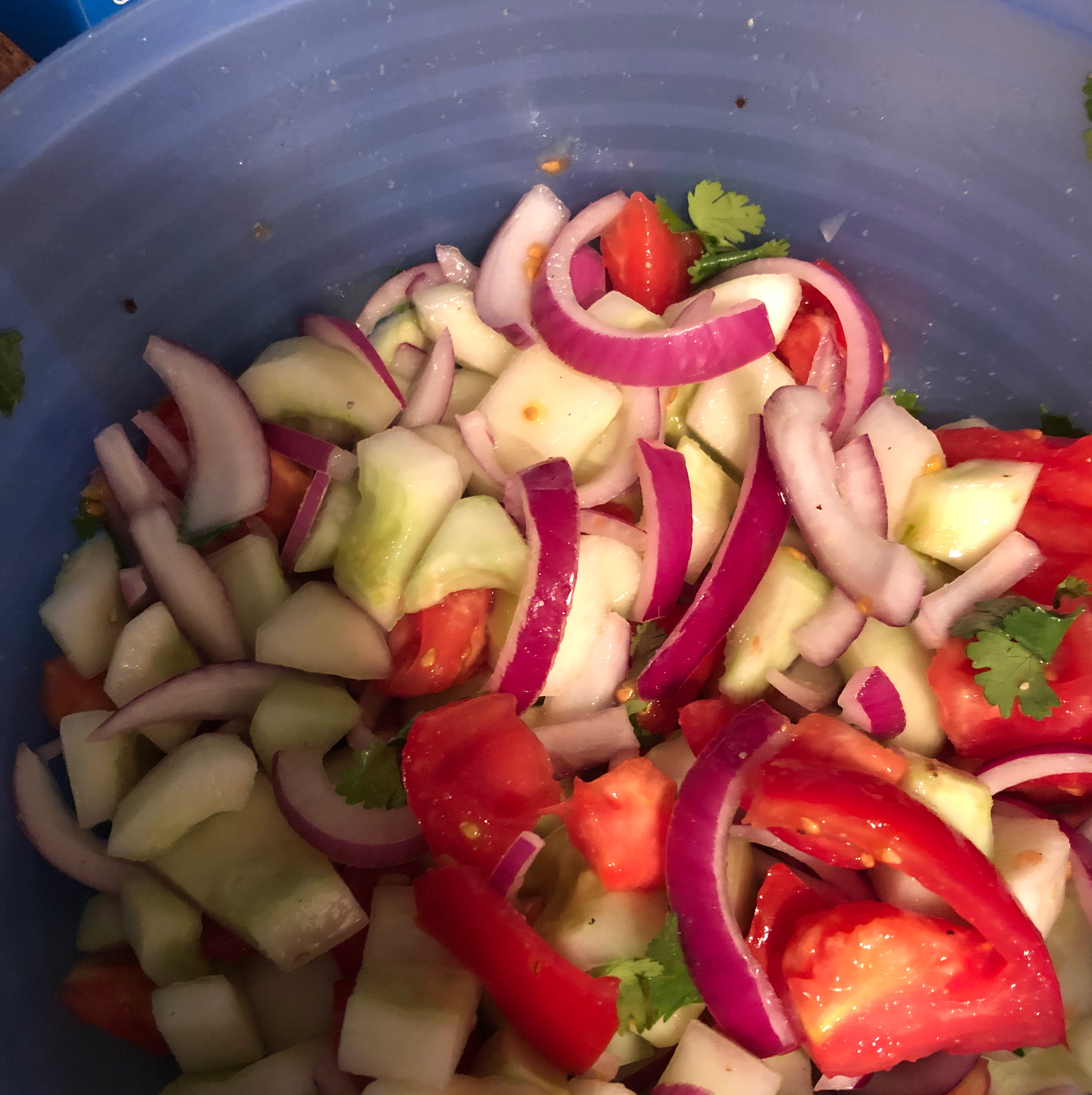 Cucumber, Tomato, and Red Onion Salad ellen
