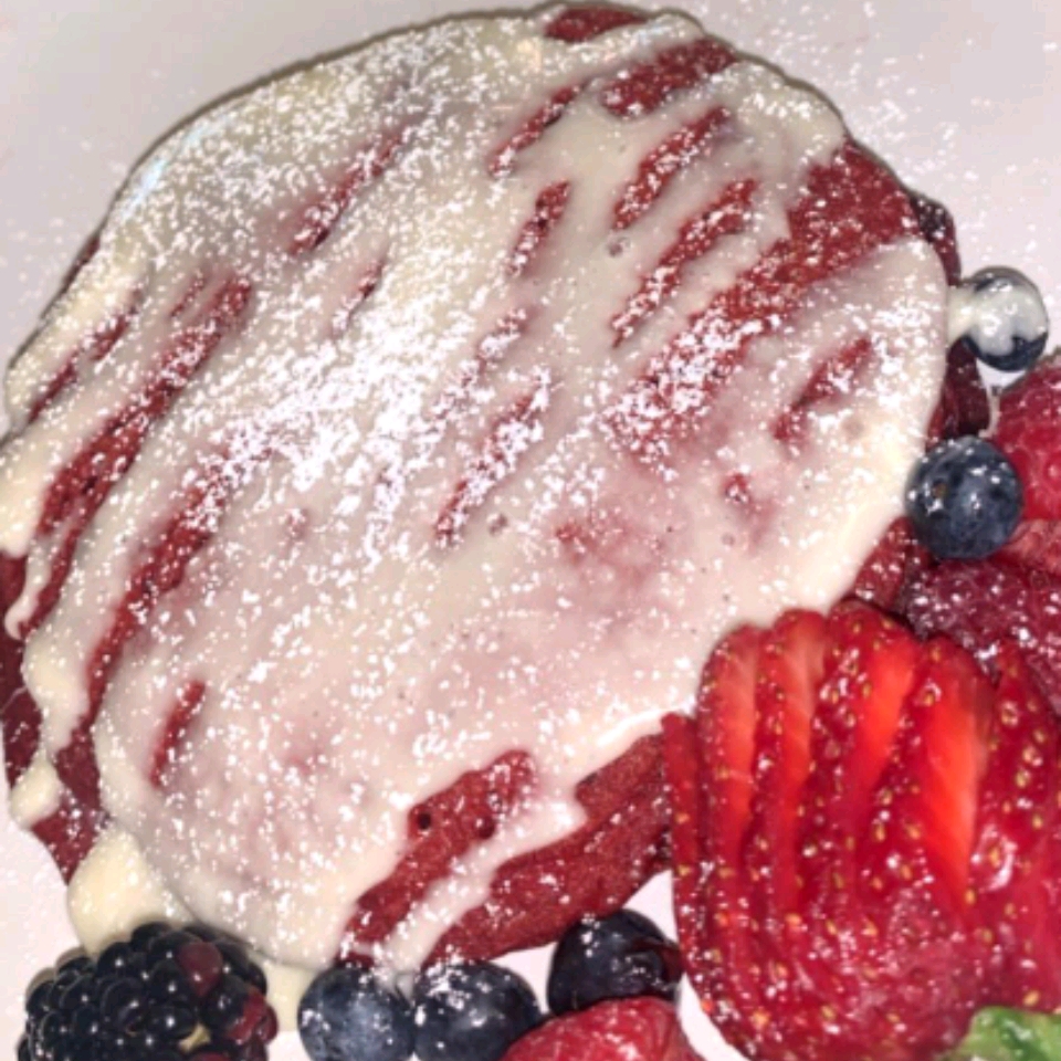 Dessert for Breakfast - Red Velvet Pancakes 