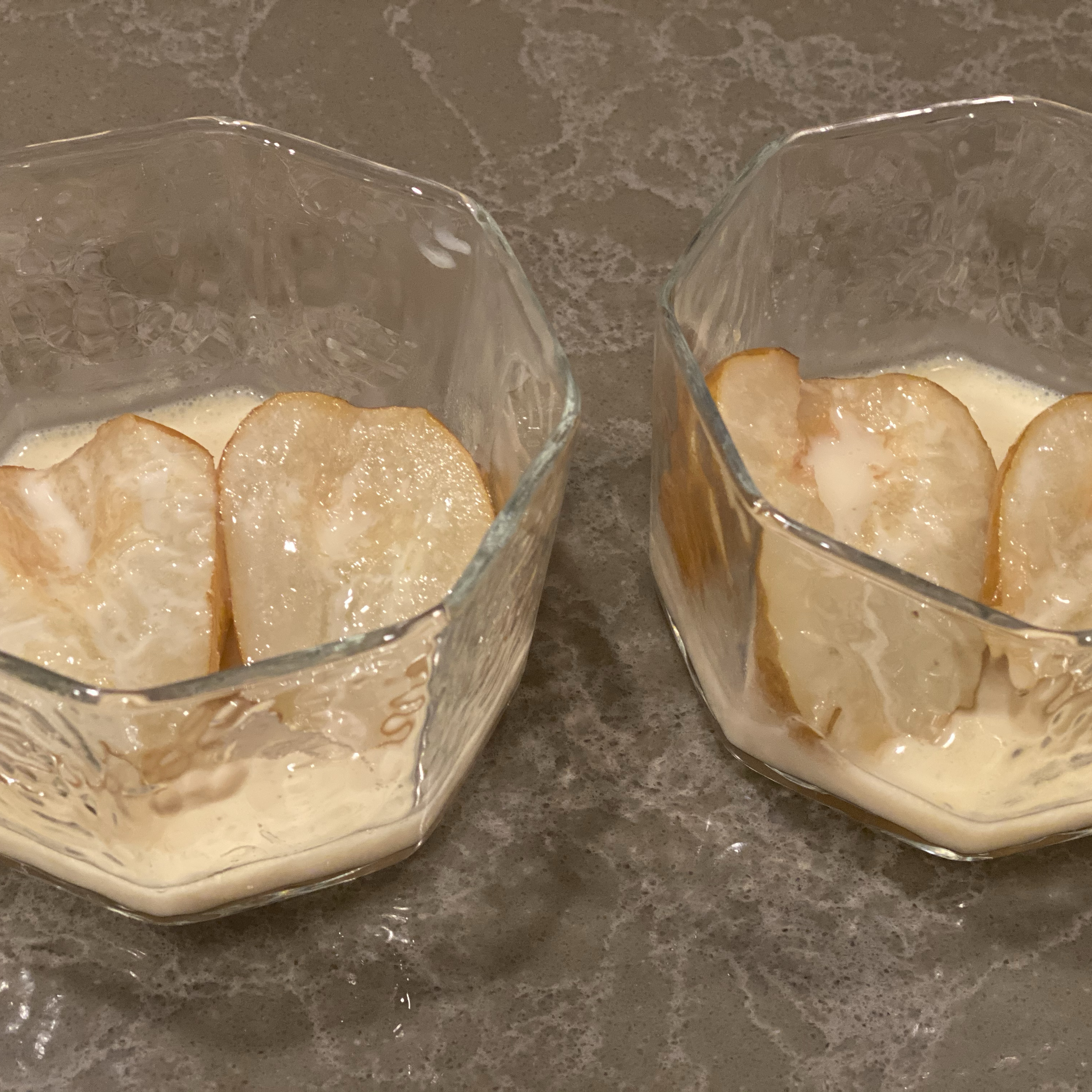 Pears Baked in Amaretto Cream 
