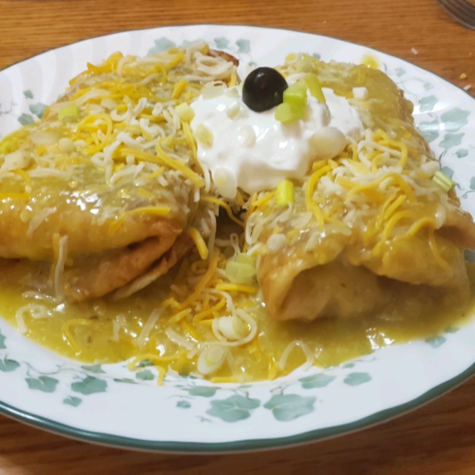 Chicken Chimichangas with Green Sauce Jean Page