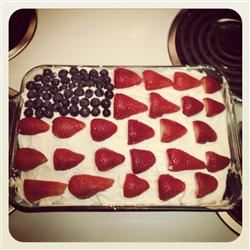 Red, White and Blue Strawberry Shortcake 