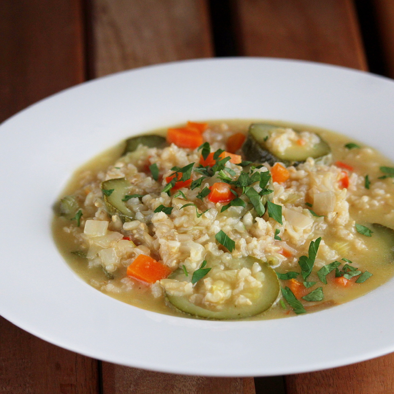 Brown Rice and Vegetable Risotto 