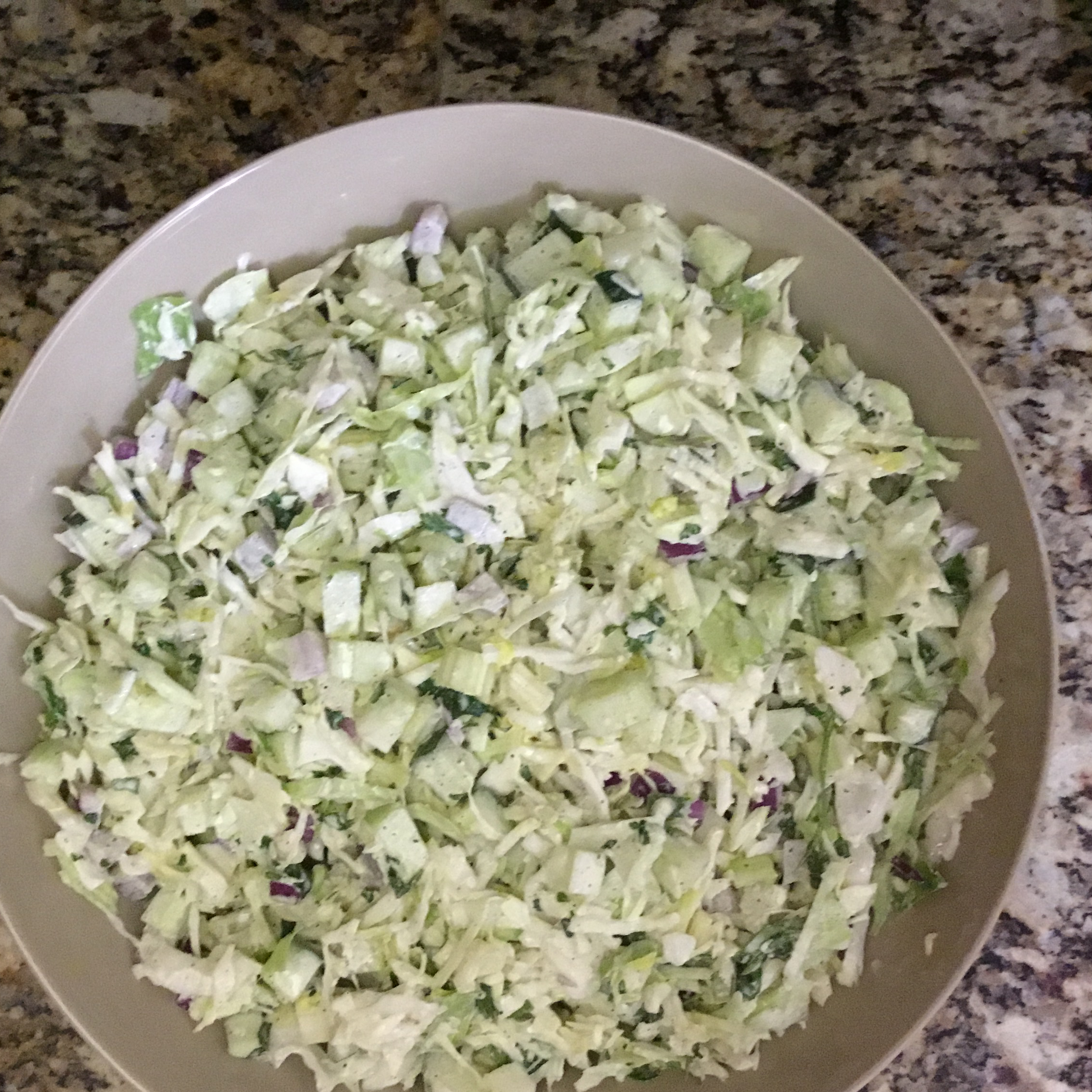 Peppery Coleslaw with Cucumbers and Celery shonda