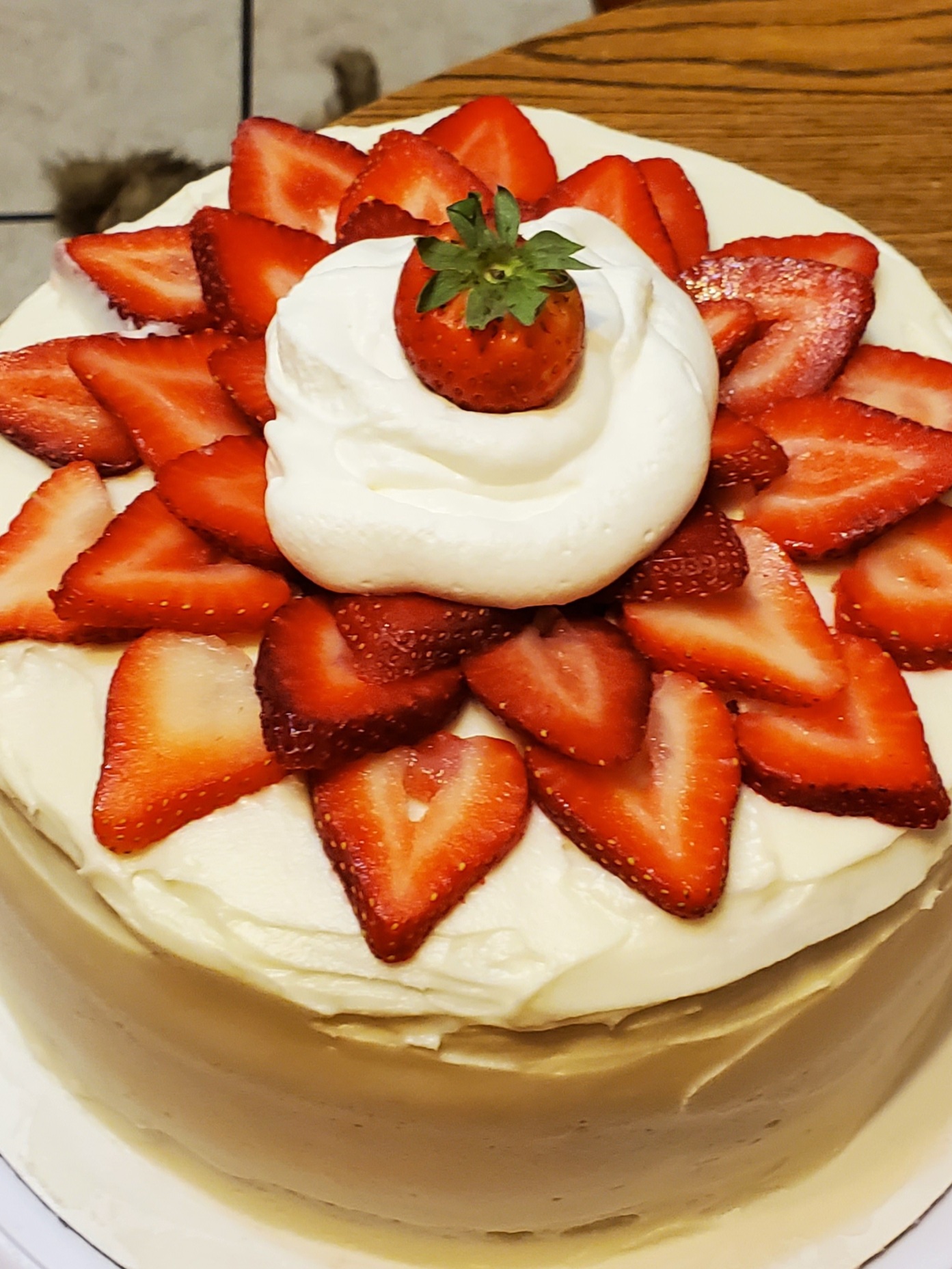 Strawberries and Cream Cake 