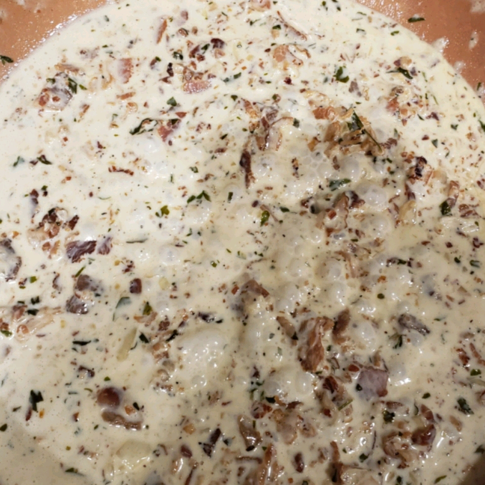 White Sauce with Ham and Herbs 