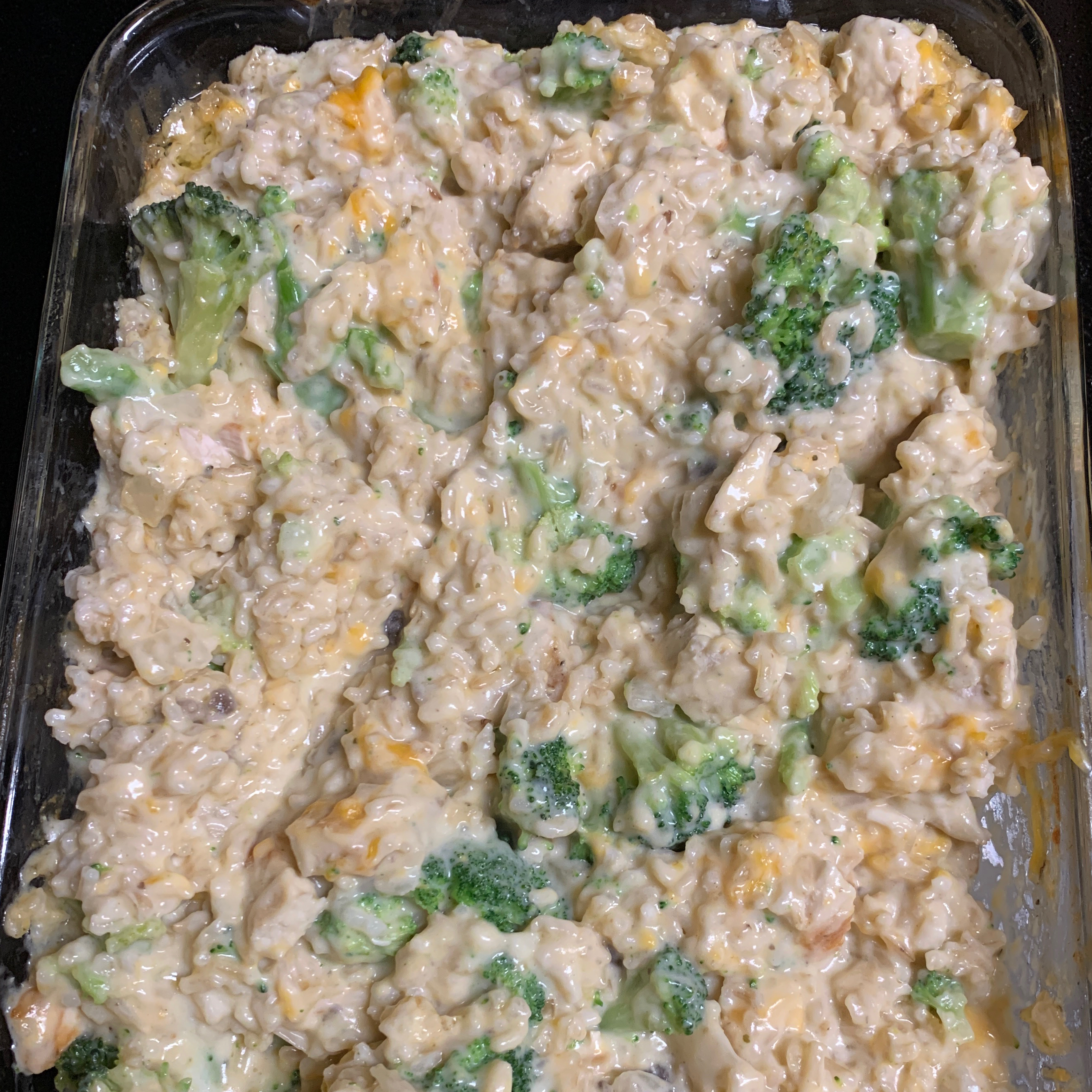 Broccoli, Rice, Cheese, and Chicken Casserole 