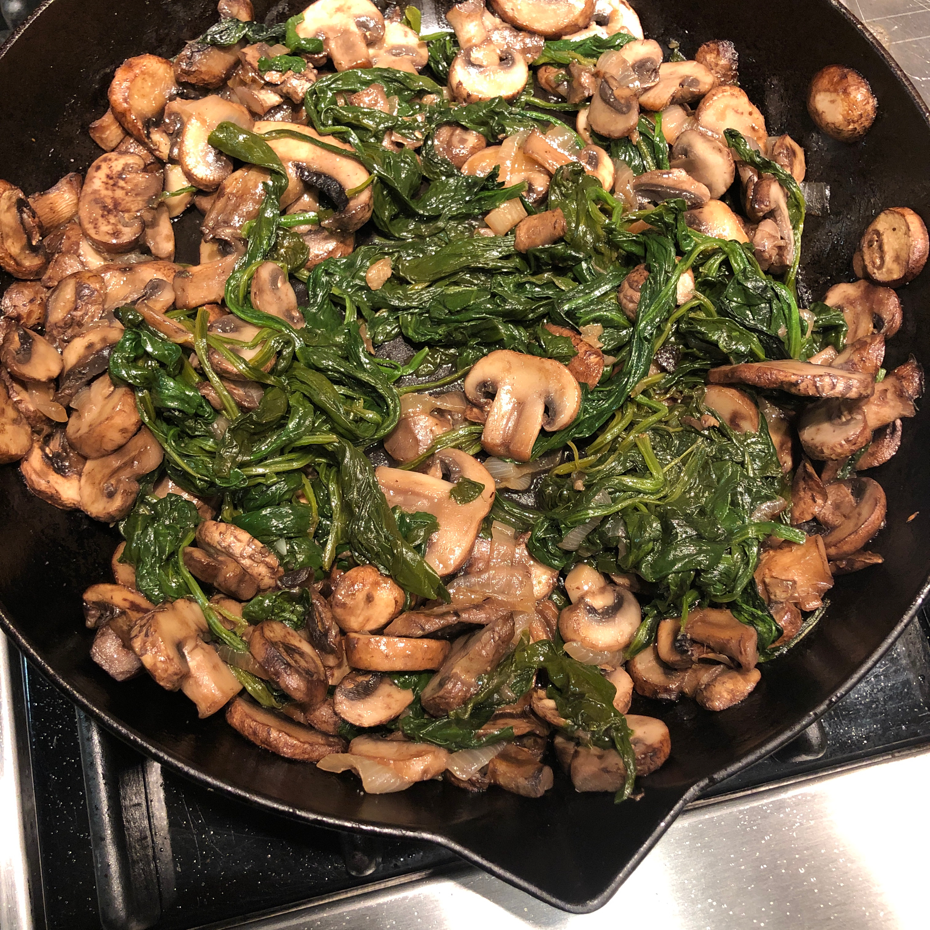 Mushrooms and Spinach Italian Style Luis Moreno