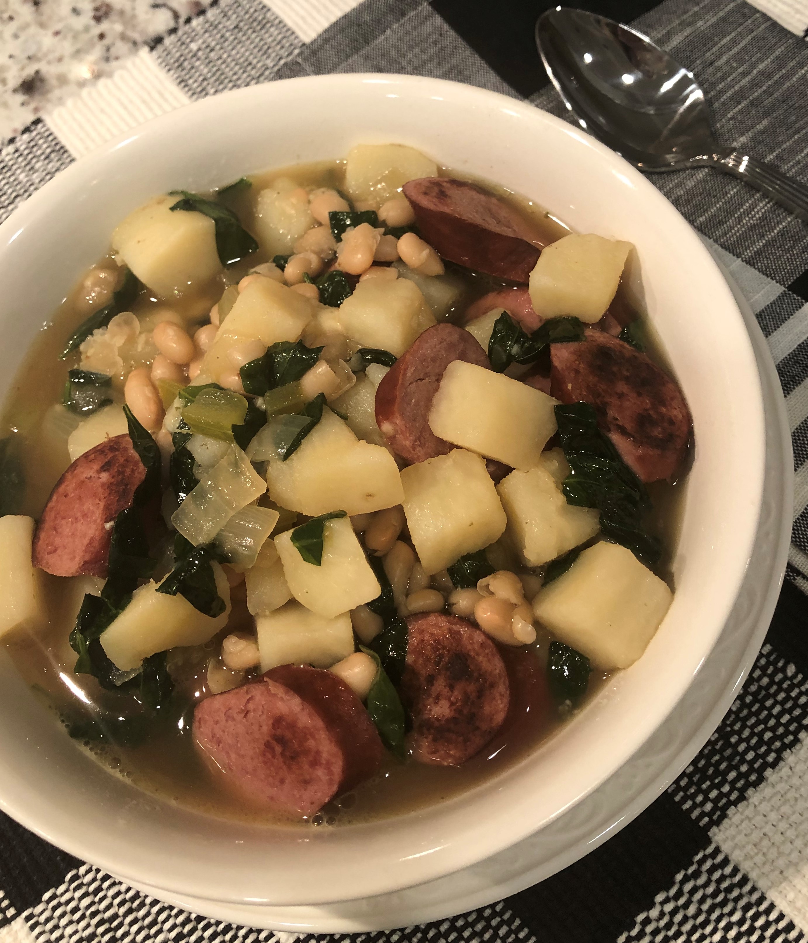 Portuguese Sausage and Kale Soup (Caldo Verde)