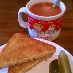 Tomato Soup and Grilled Cheese Sandwich 
