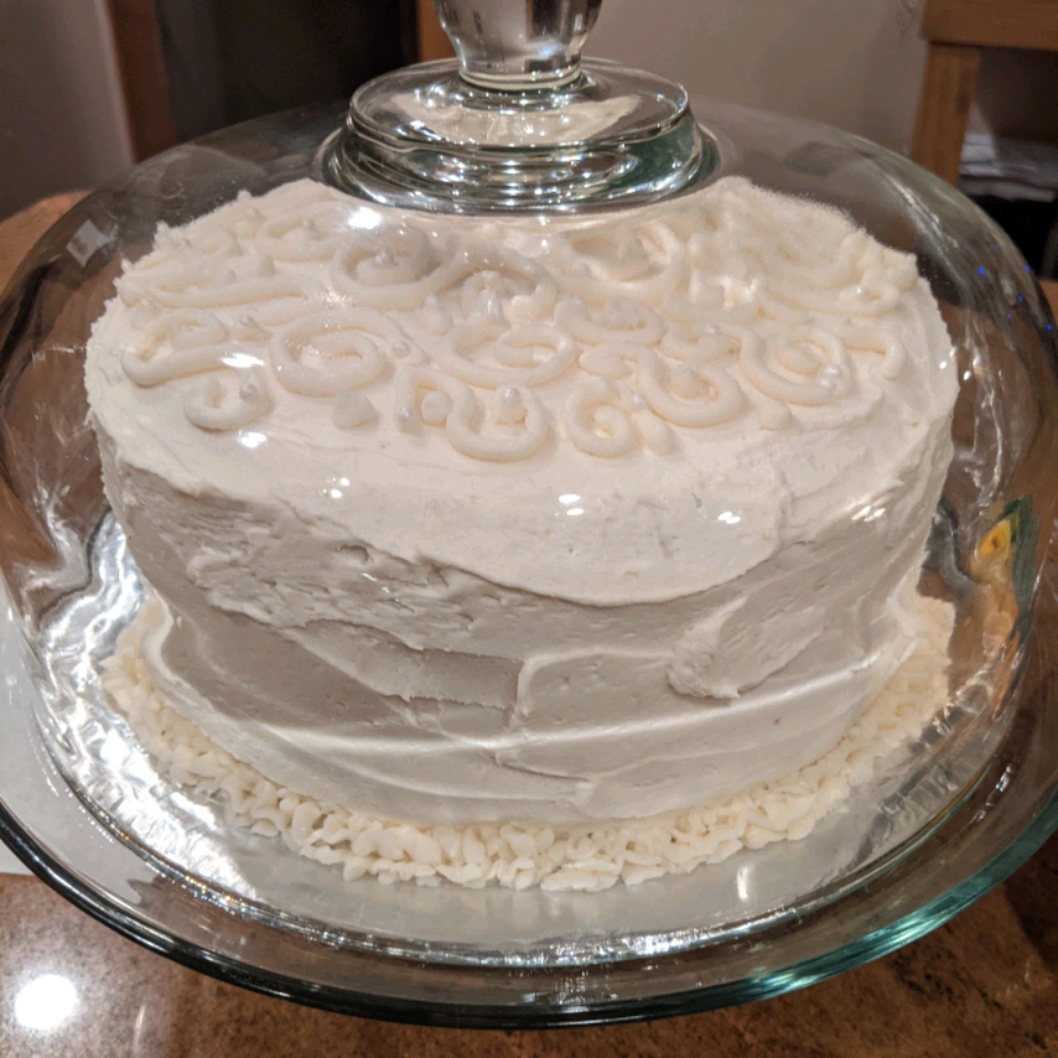 White Almond Wedding Cake 