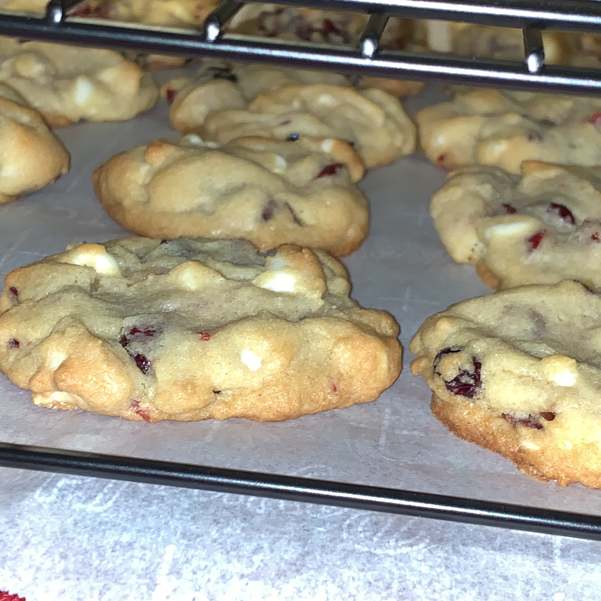 White Chocolate and Cranberry Cookies 