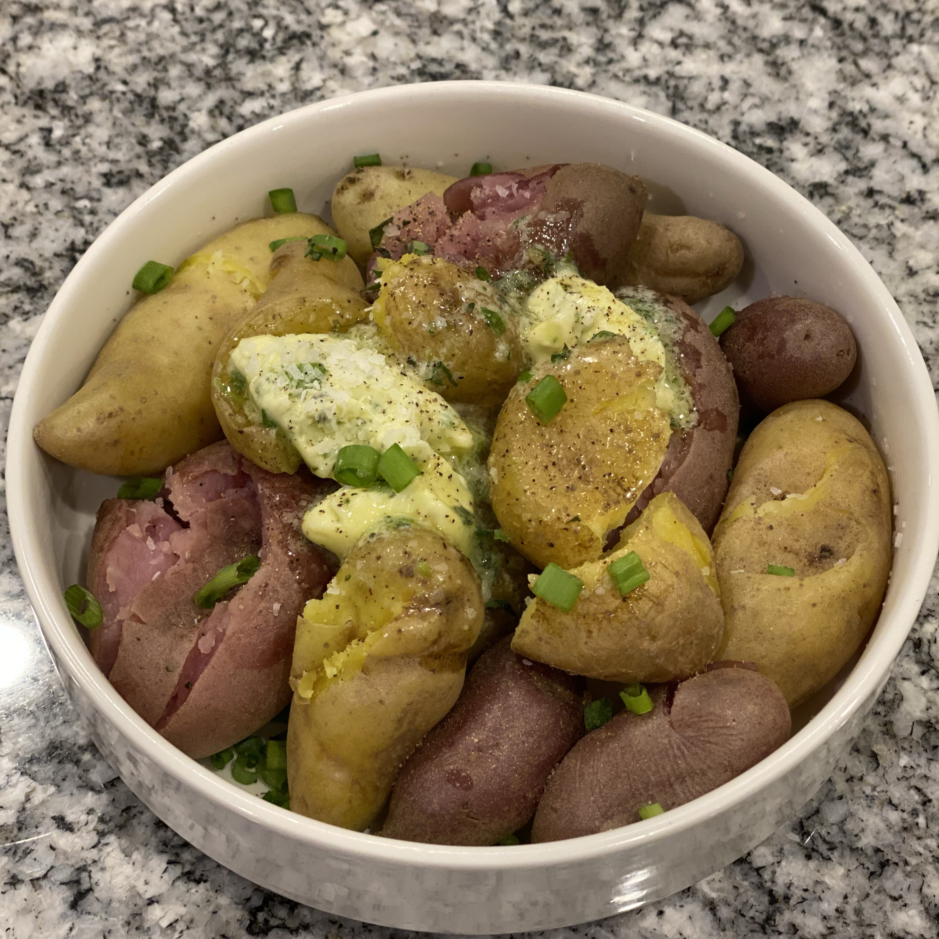 Fingerling Potatoes with Tarragon Chive Butter Howard