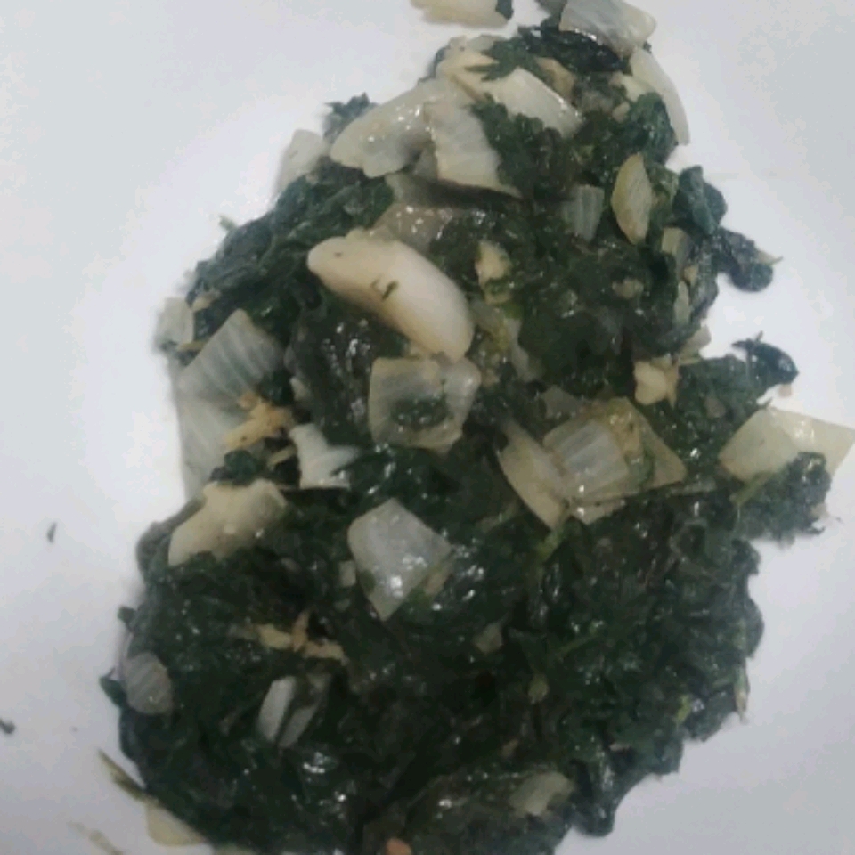 Ethiopian Spiced Cottage Cheese with Greens (Gomen Kitfo) 
