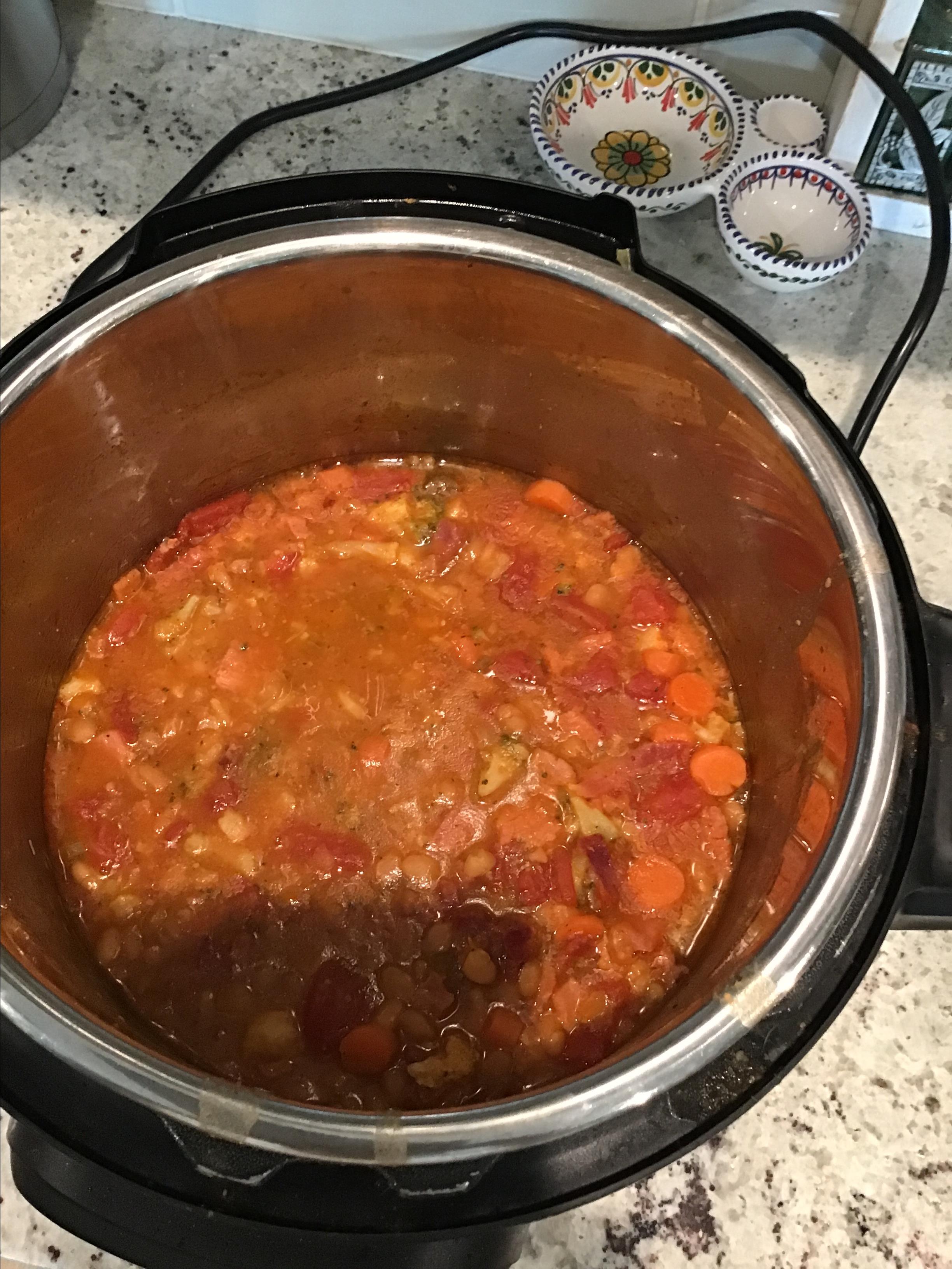 Instant Pot® Navy Bean and Ham Soup 