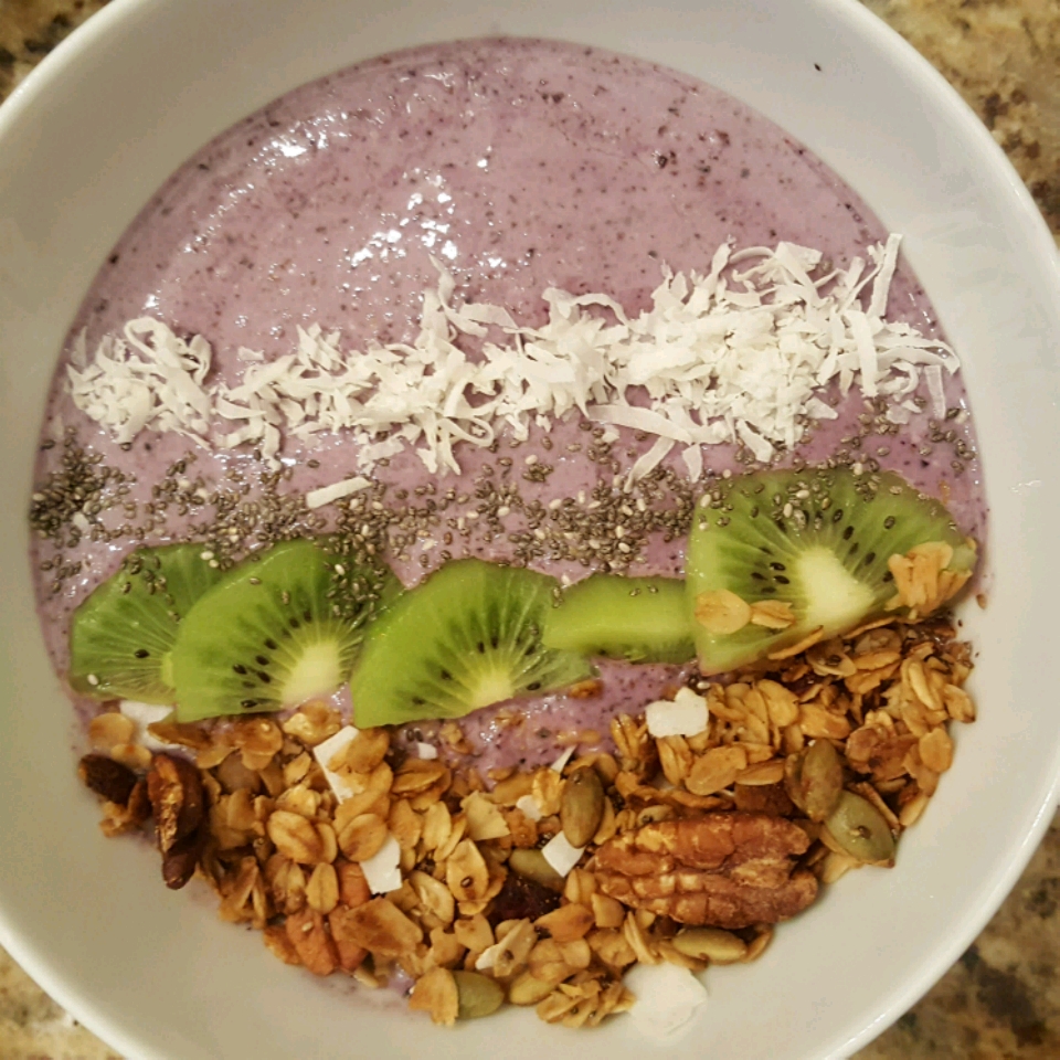 Overnight Oats Blueberry Smoothie Bowl s