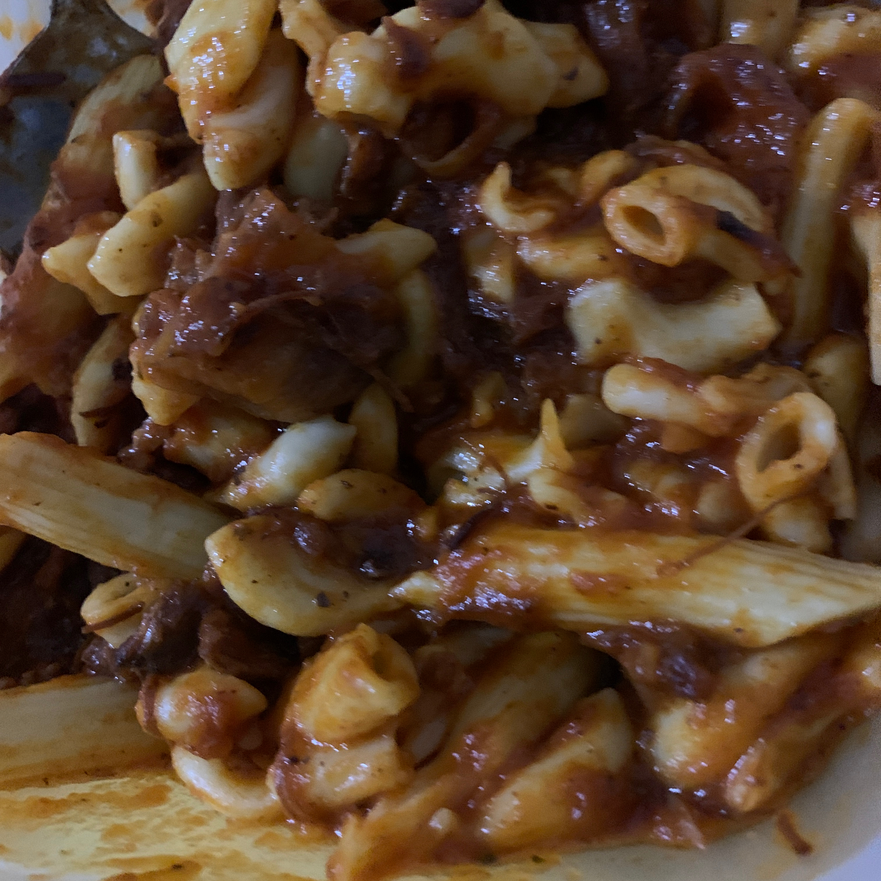 Penne Pasta with Simple Beef Neck Sauce 
