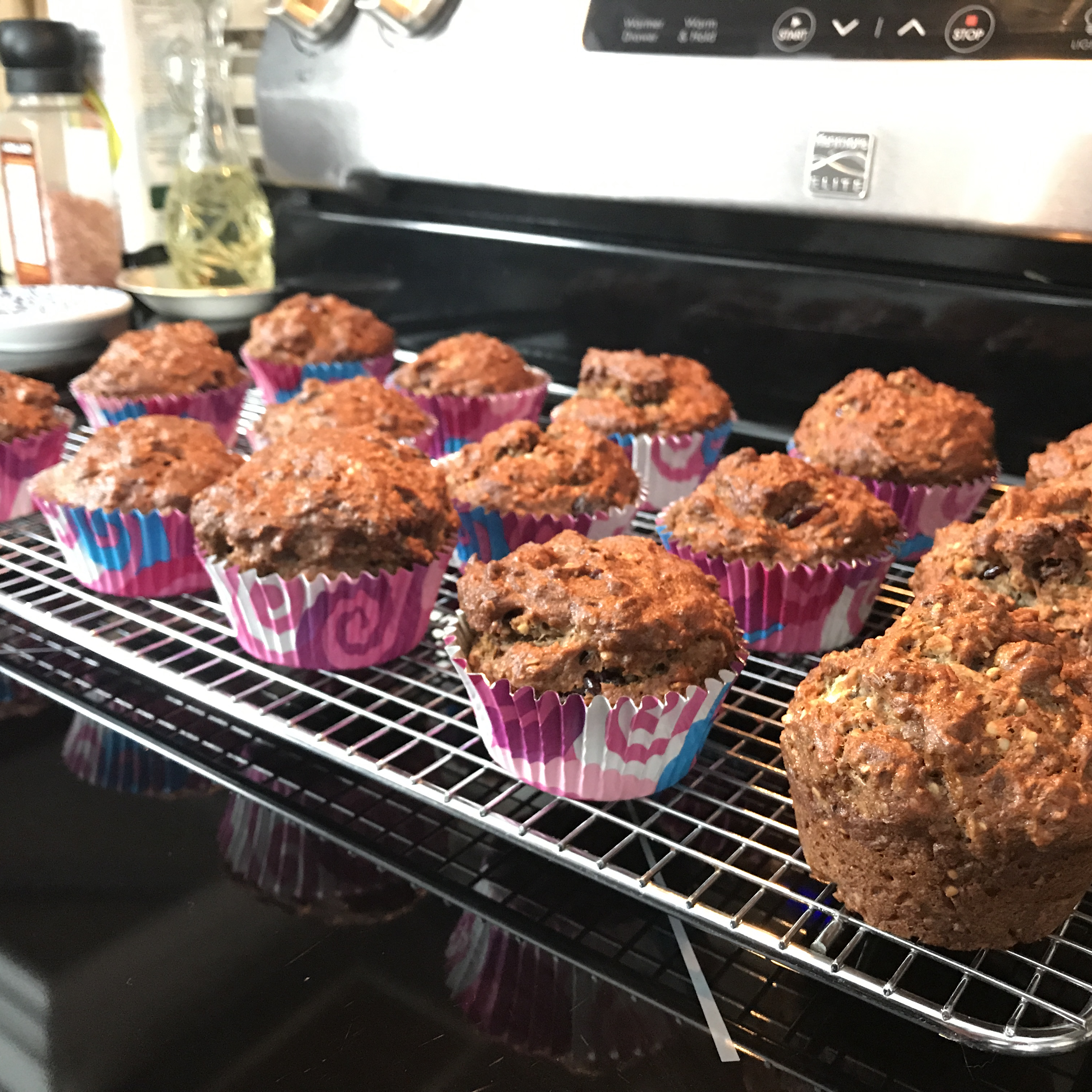 Healthy Banana Cranberry Muffins 