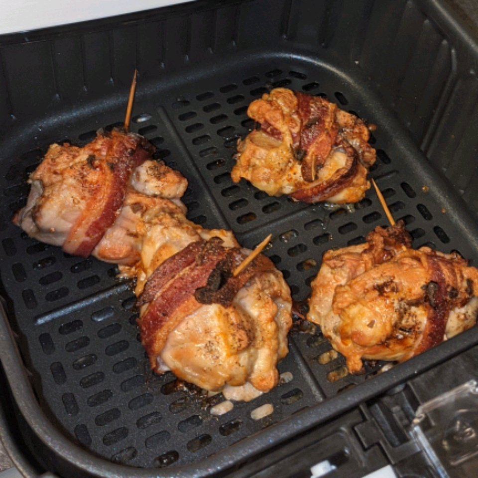 Air Fryer Bacon-Wrapped Chicken Thighs Mark Milliken