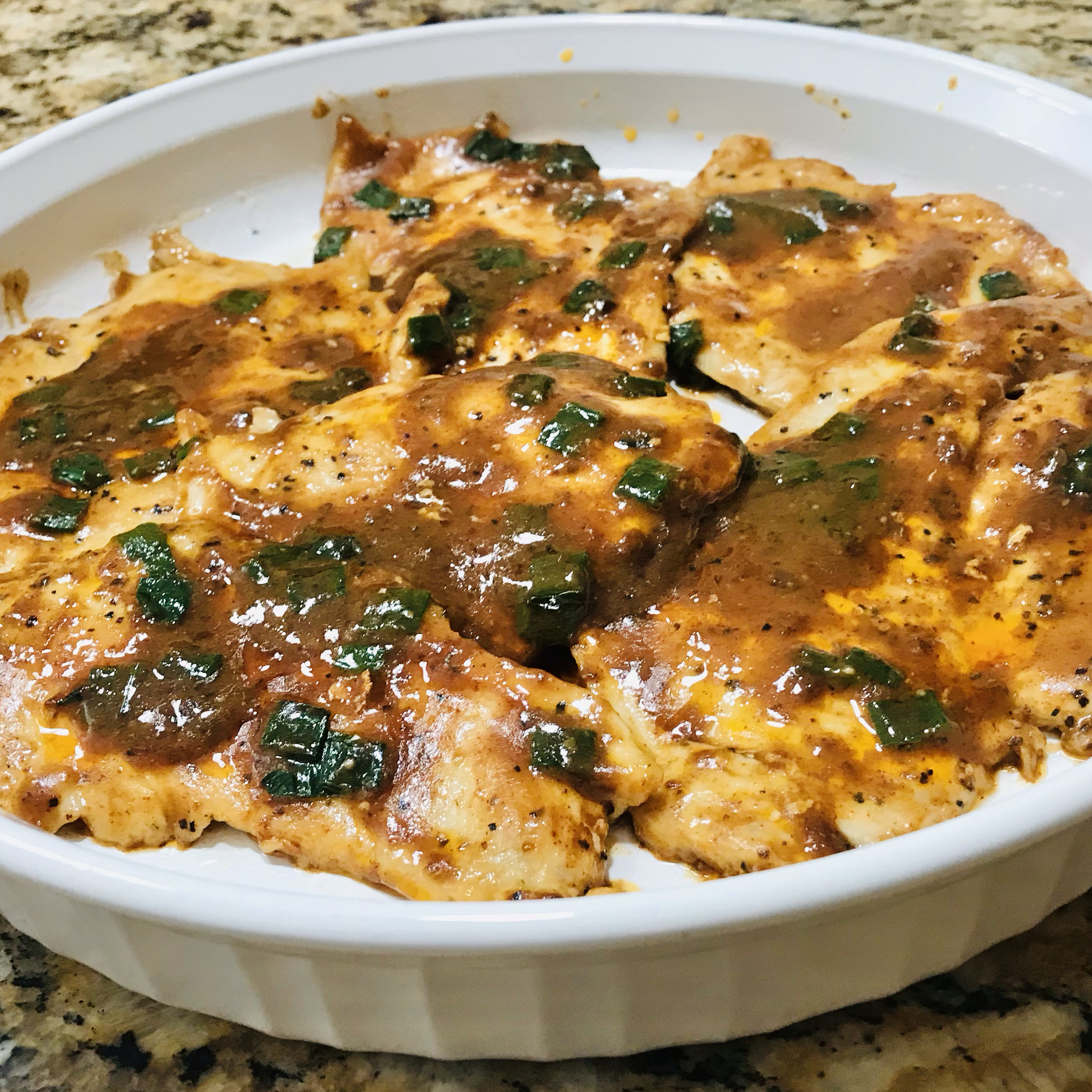 Chicken Breasts with Chipotle Green Onion Gravy Paul G