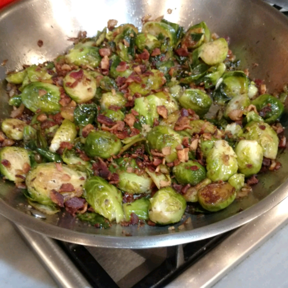 Skillet-Braised Brussels Sprouts 