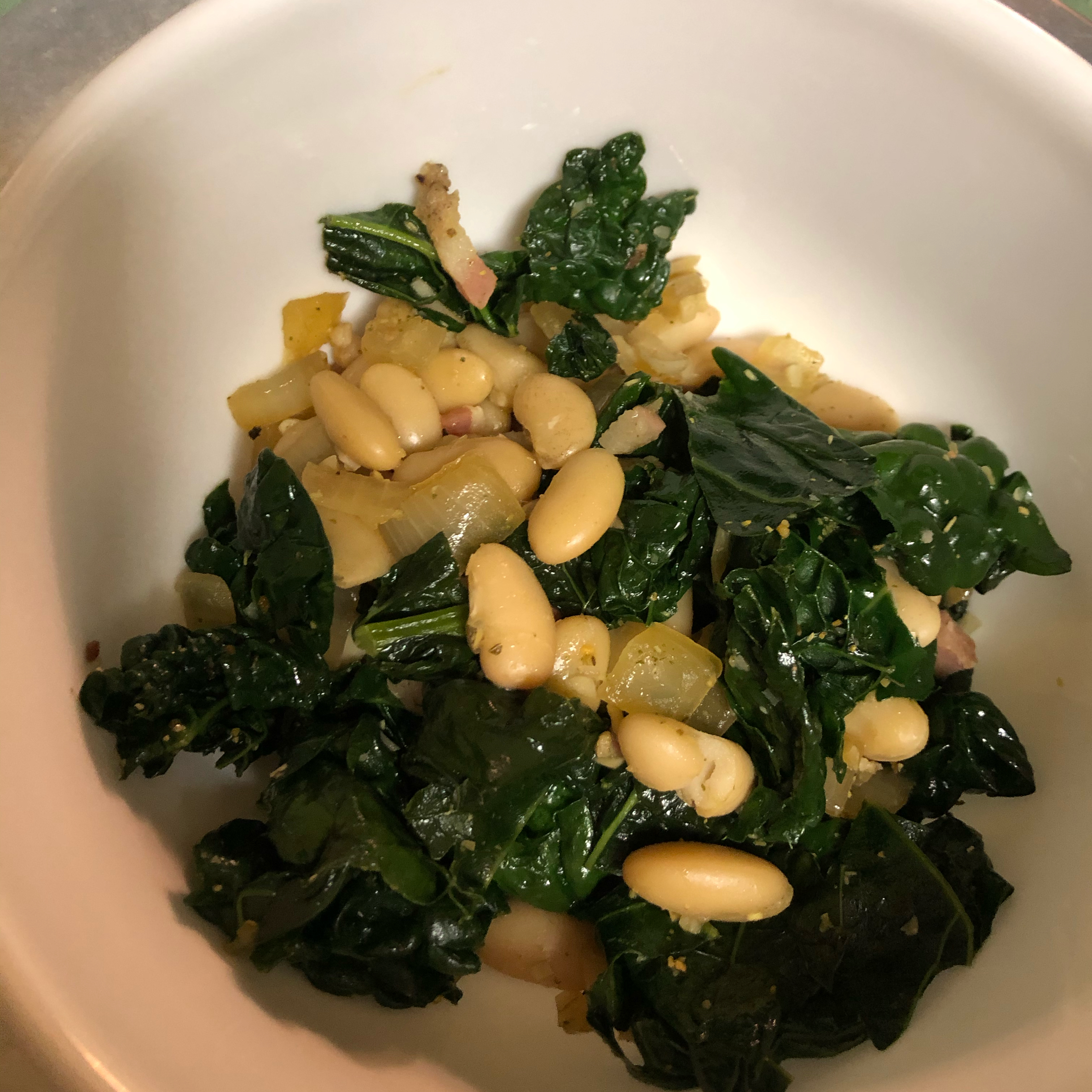 Greens with Cannellini Beans and Pancetta MaryBeth Hedlund