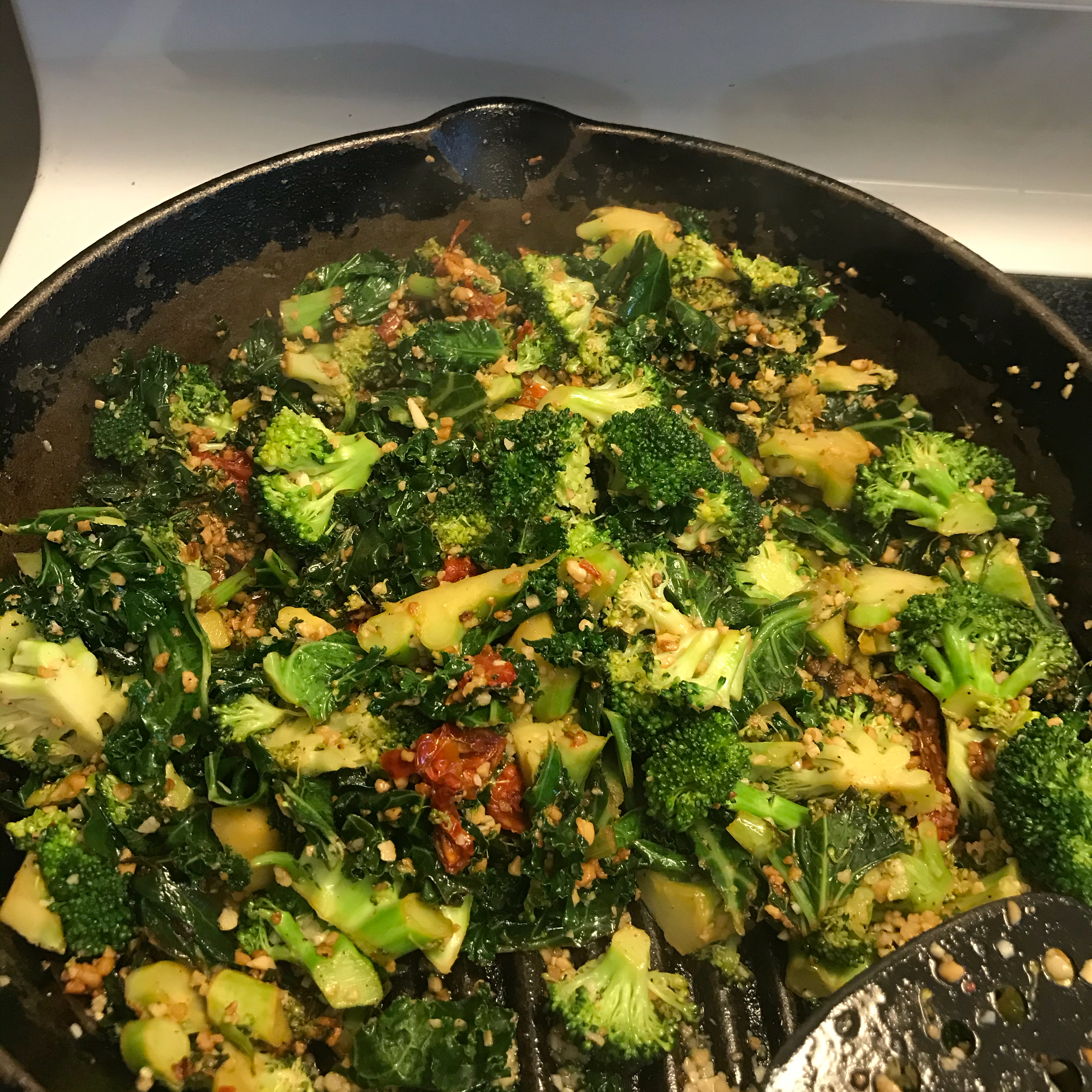 Stir-Fried Kale and Broccoli Florets Annette