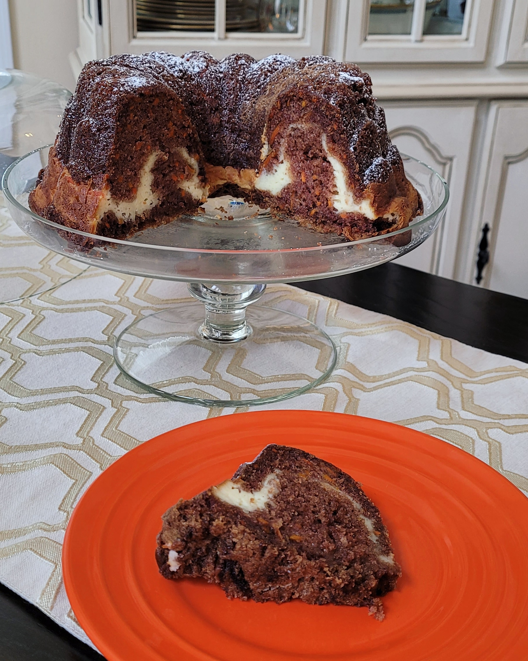 Carrot Bundt&reg; Cake with Cream Cheese Filling
