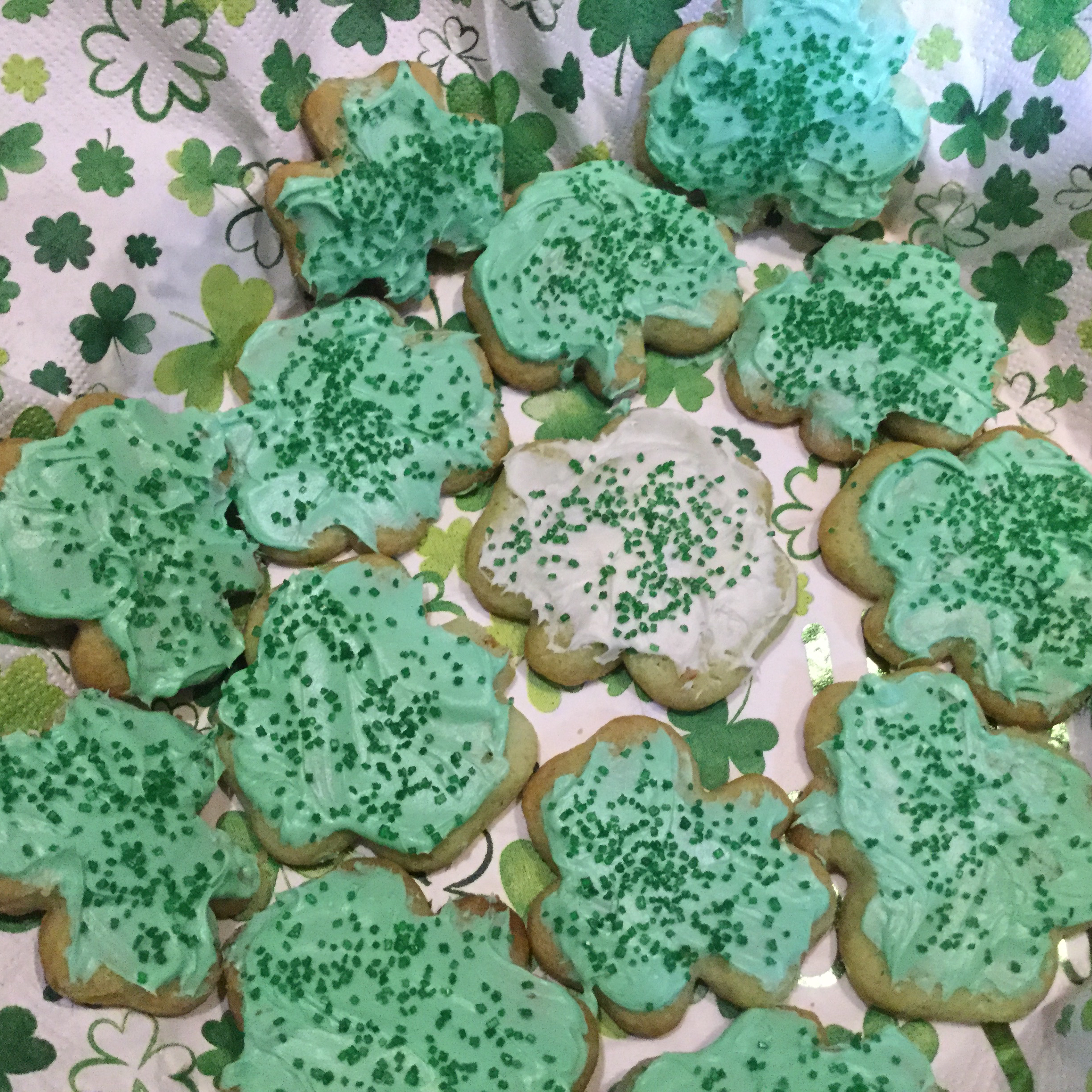 Irish Shamrock Cookies 