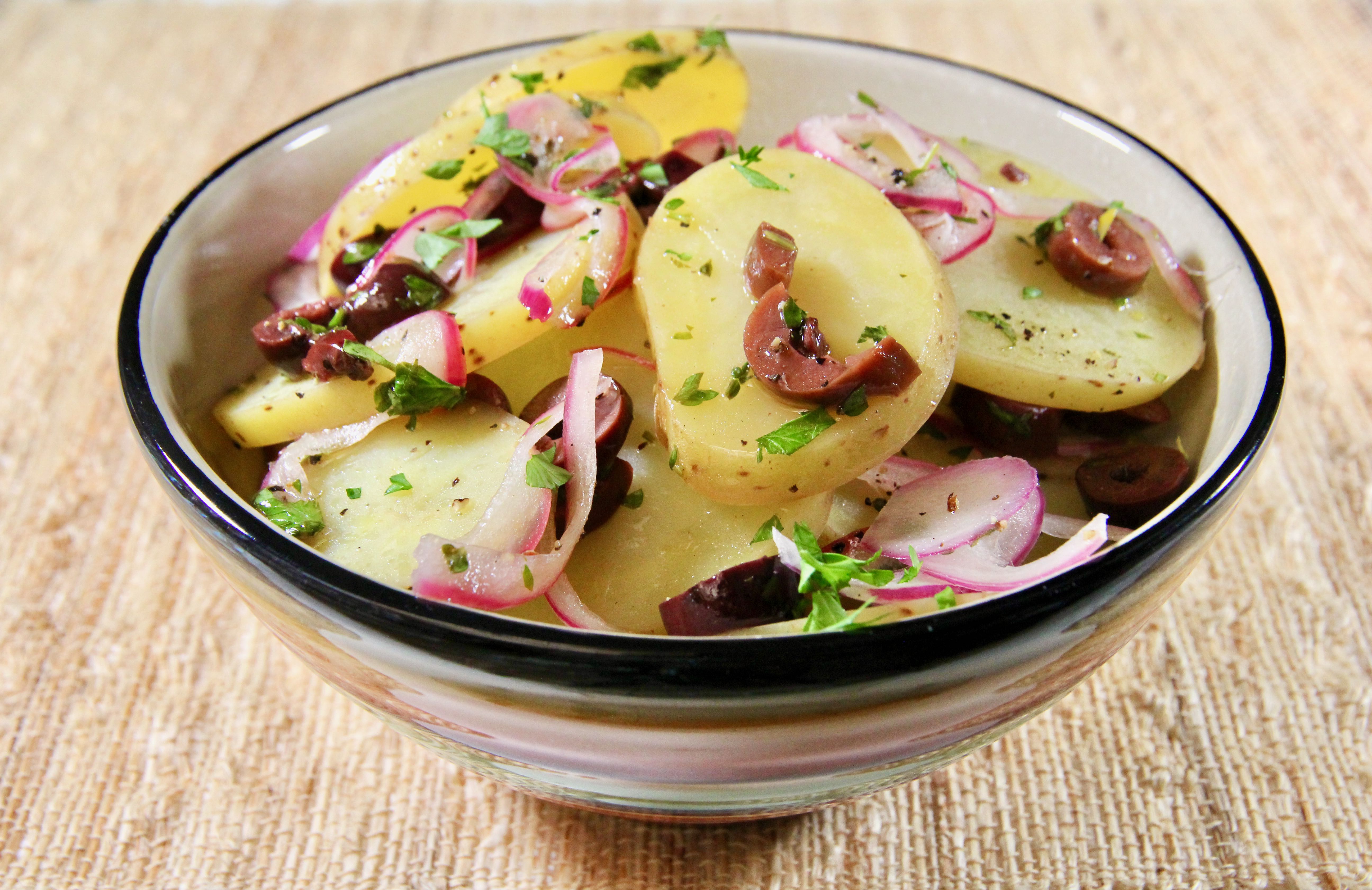 Warm Potato Salad with Olives lutzflcat