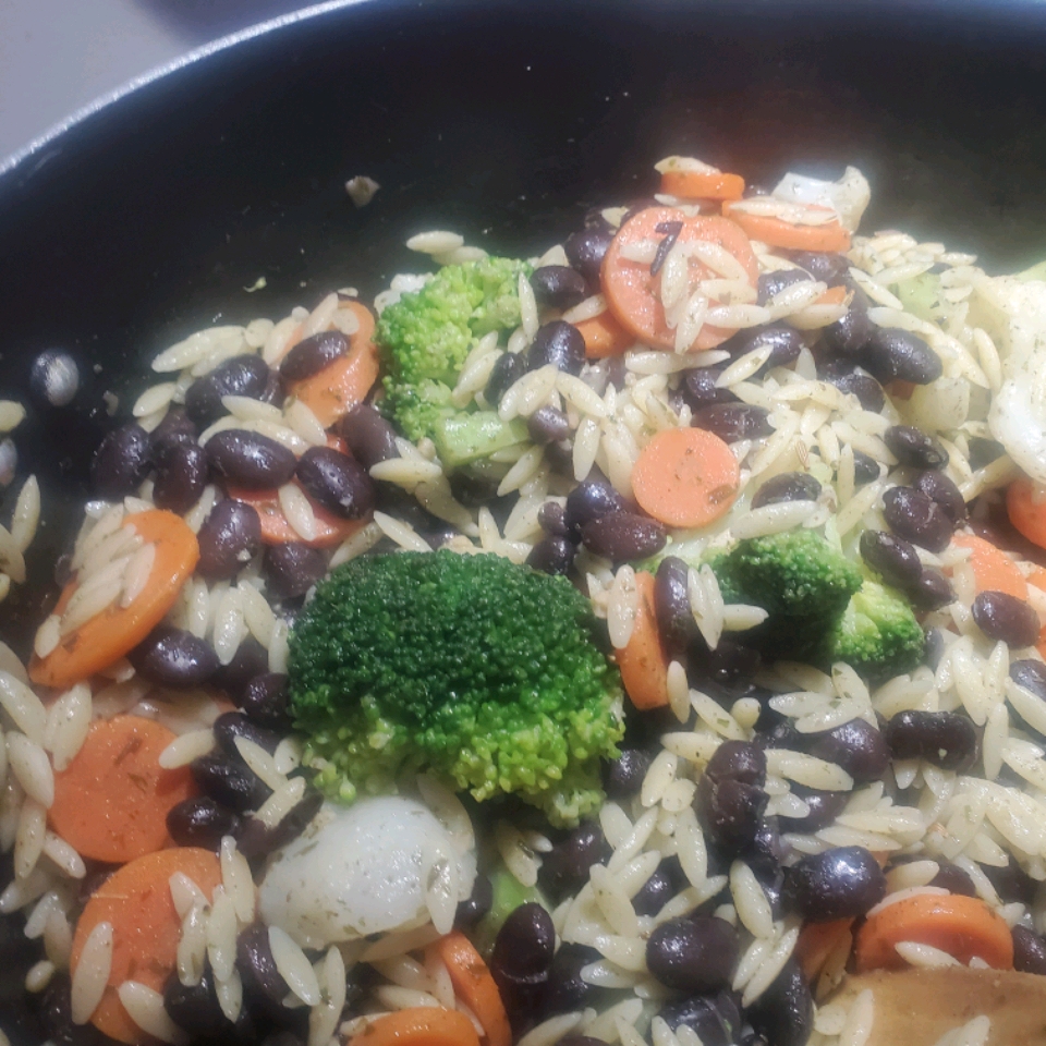 Seasoned Orzo and Black Beans Colleen Seal
