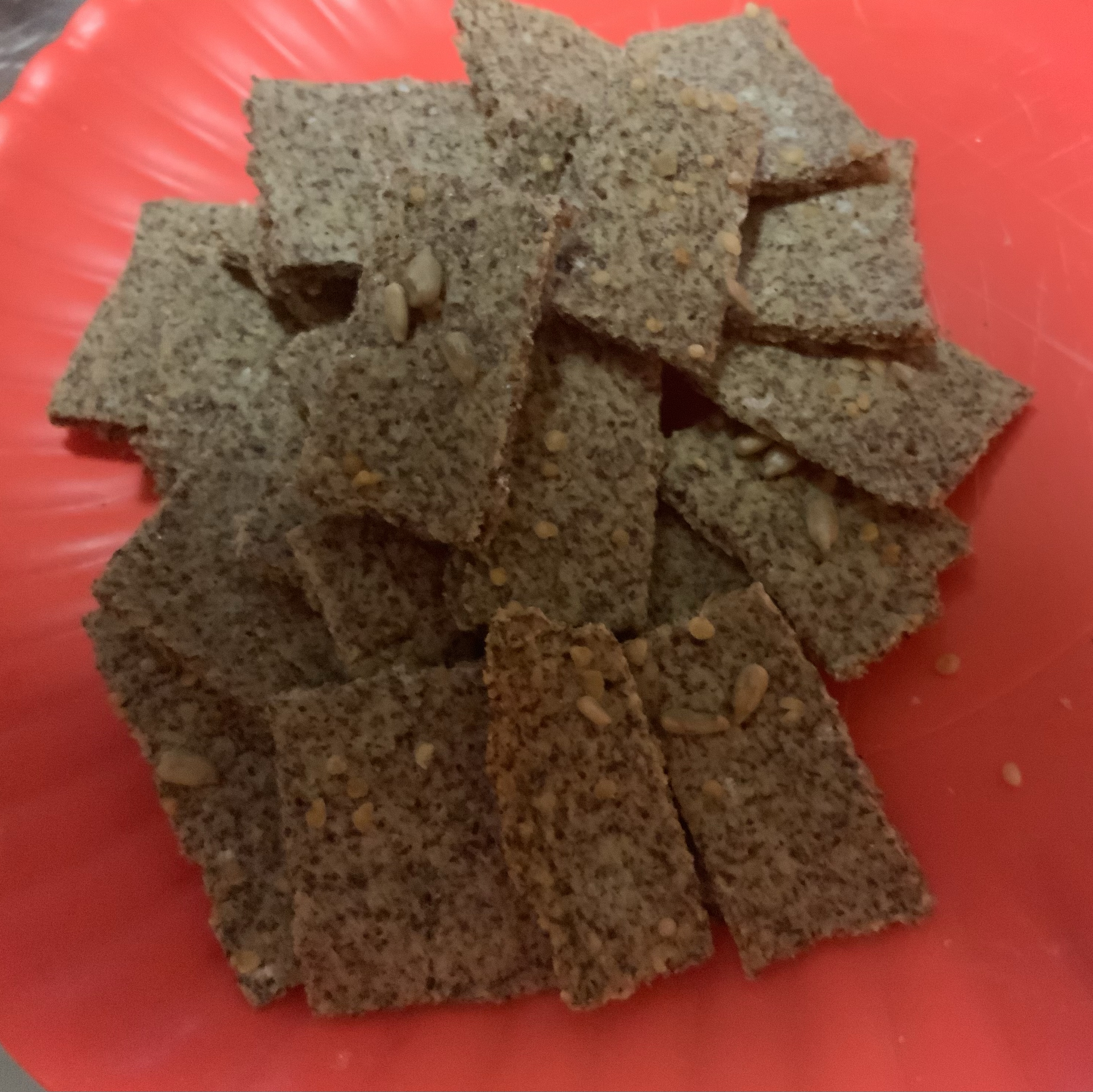 Low-Carb Almond Garlic Crackers TraciAnn And  BB 