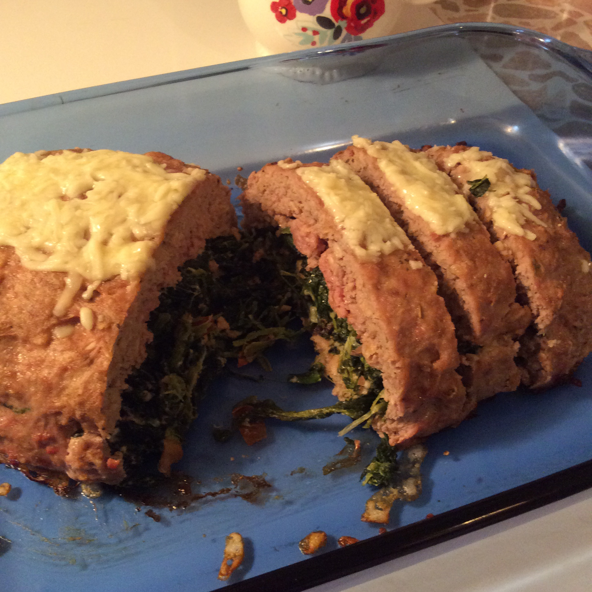 Spinach Stuffed Turkey Meatloaf 