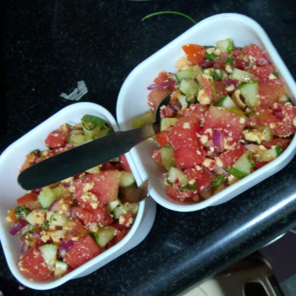 Herb Watermelon Feta Salad 