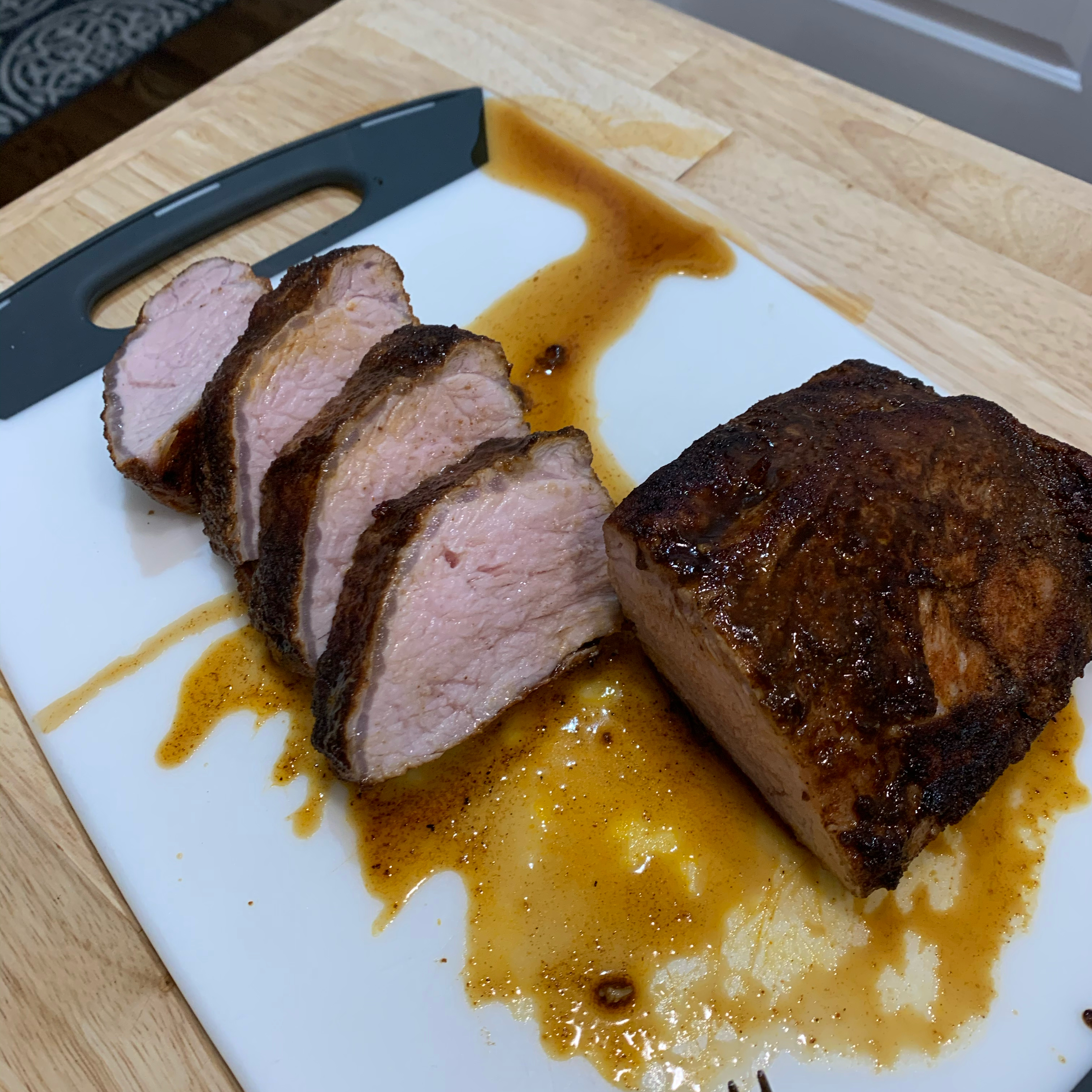 Grilled Pork Tenderloin with Balsamic Honey Glaze 