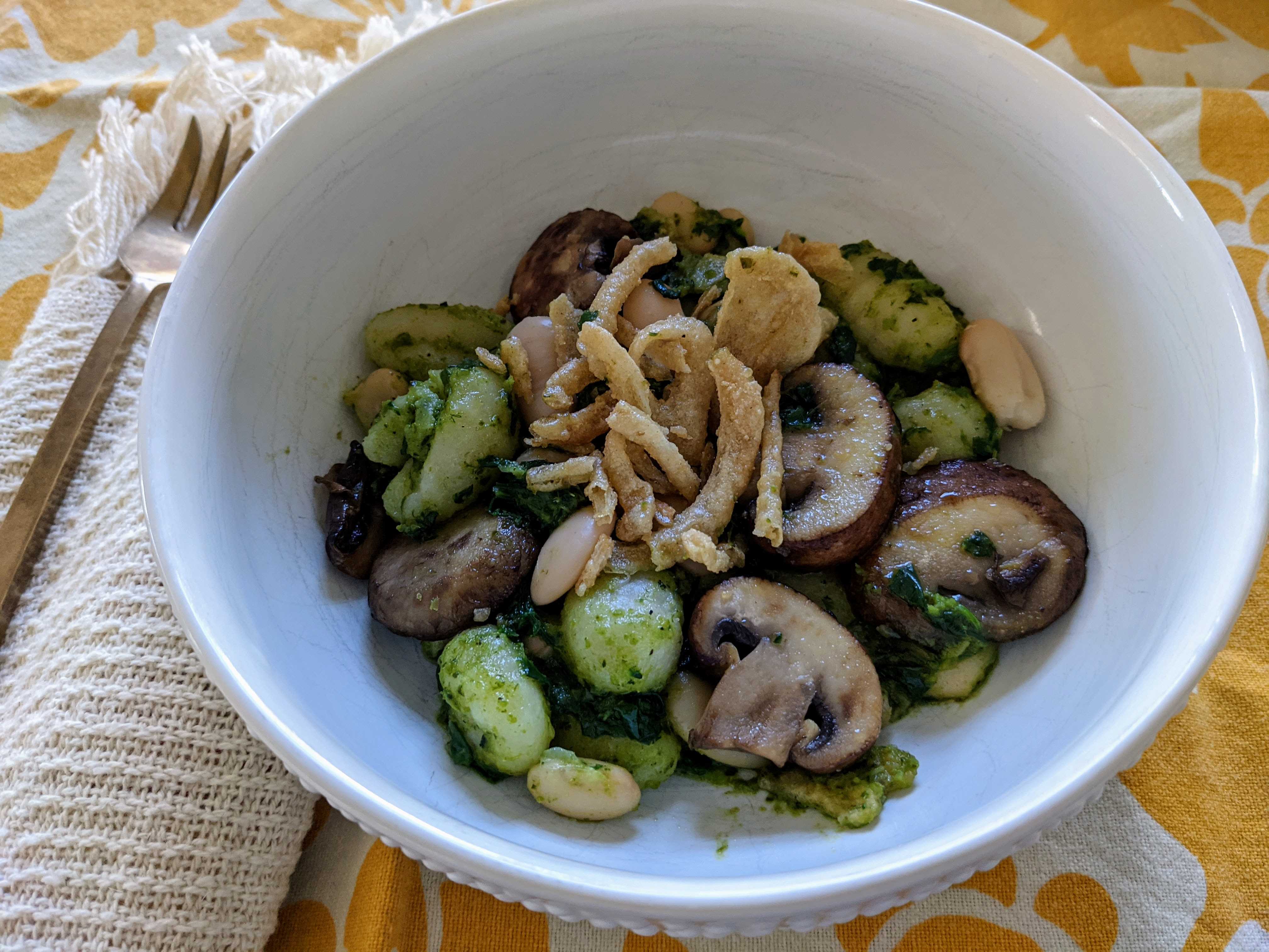 Vegan Gnocchi with Pesto, Spinach, and Cannellini Beans Rita