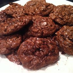 Chocolate Truffle Cookies with Sea Salt 