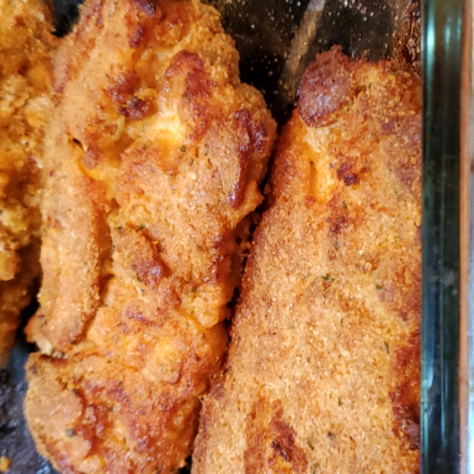 Crispy Juicy Oven-Fried Chicken Breasts 