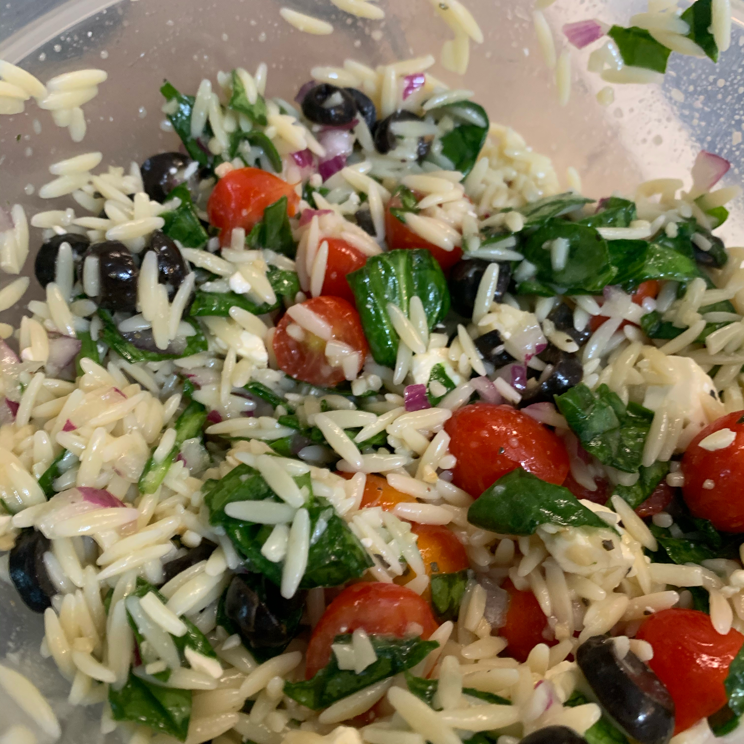 Spinach and Orzo Salad 