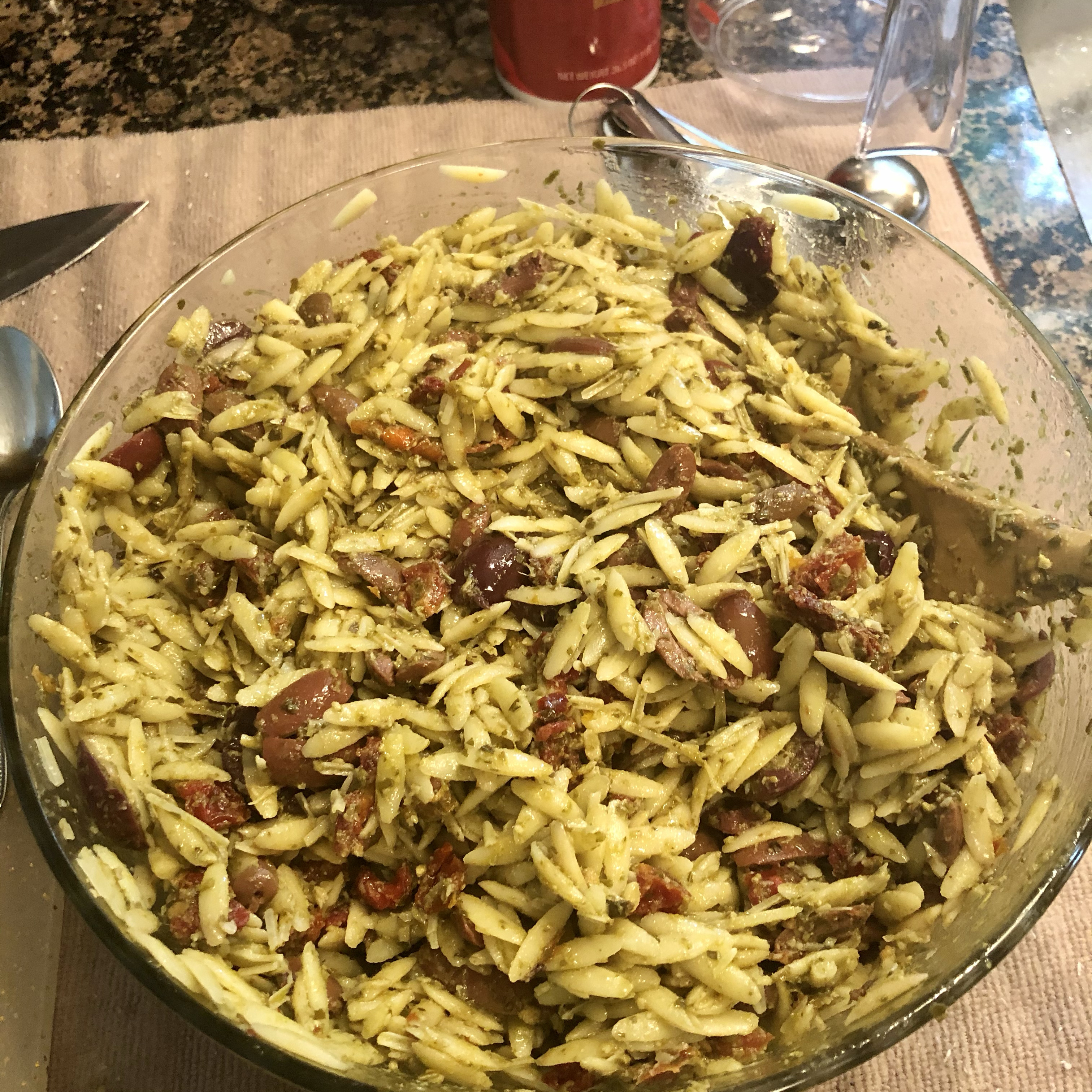 Orzo with Sun-Dried Tomatoes and Kalamata Olives