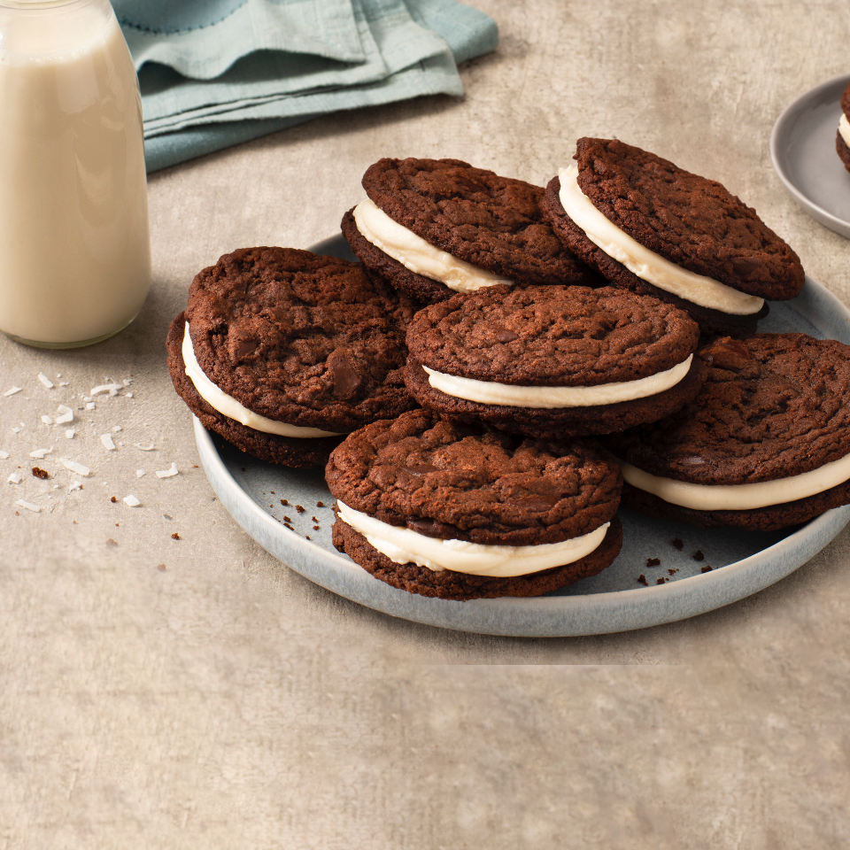 Chocolate C'OAT'conut Sandwich Cookies
