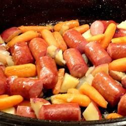 Sausage, Potato, Carrot Bake 