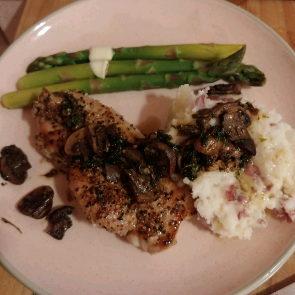 Jan's Peppered Pork Chops With Mushrooms and Herb Sherry Sauce Mentalsherpa