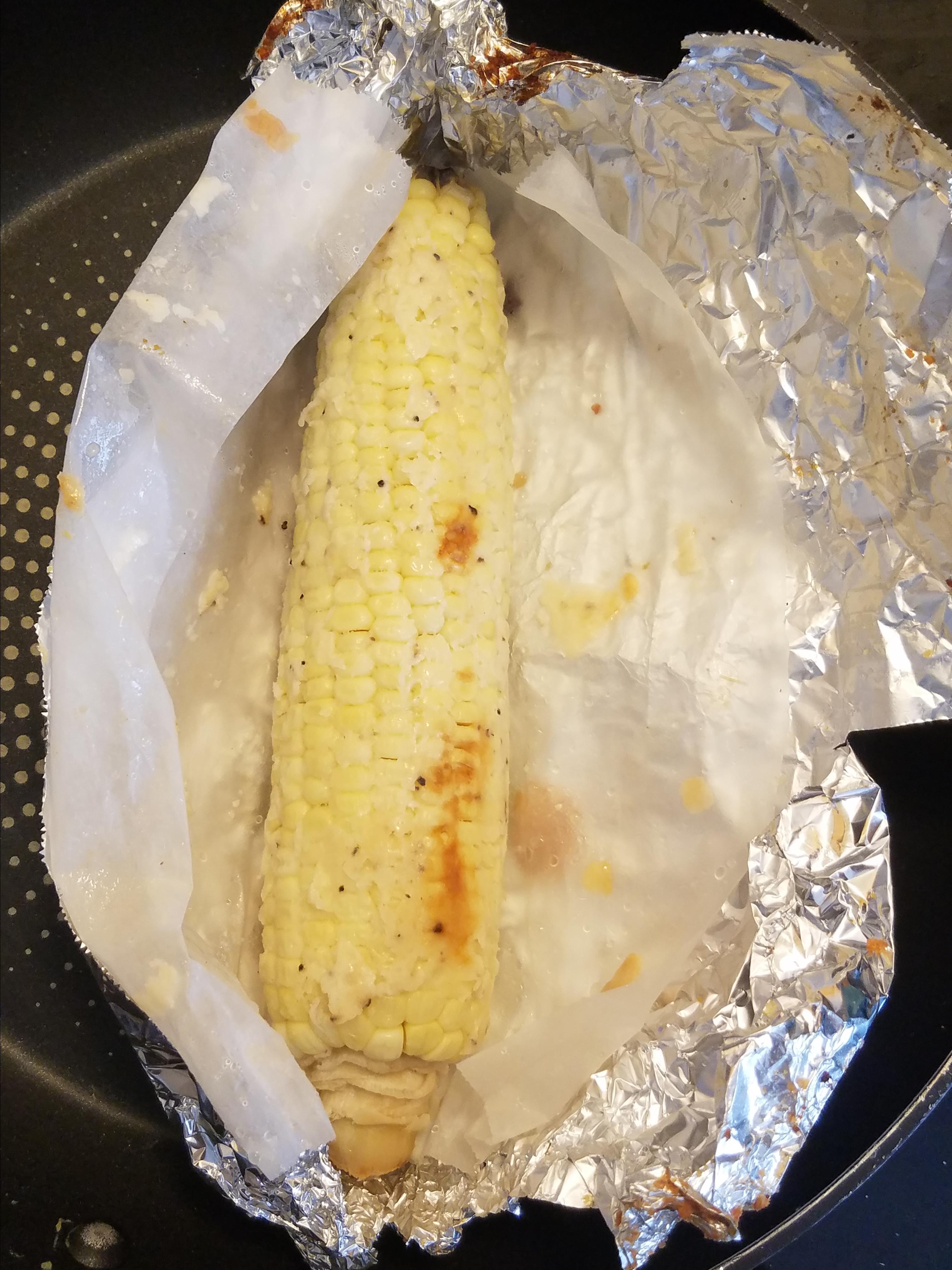 Oven Roasted Parmesan Corn on the Cob 