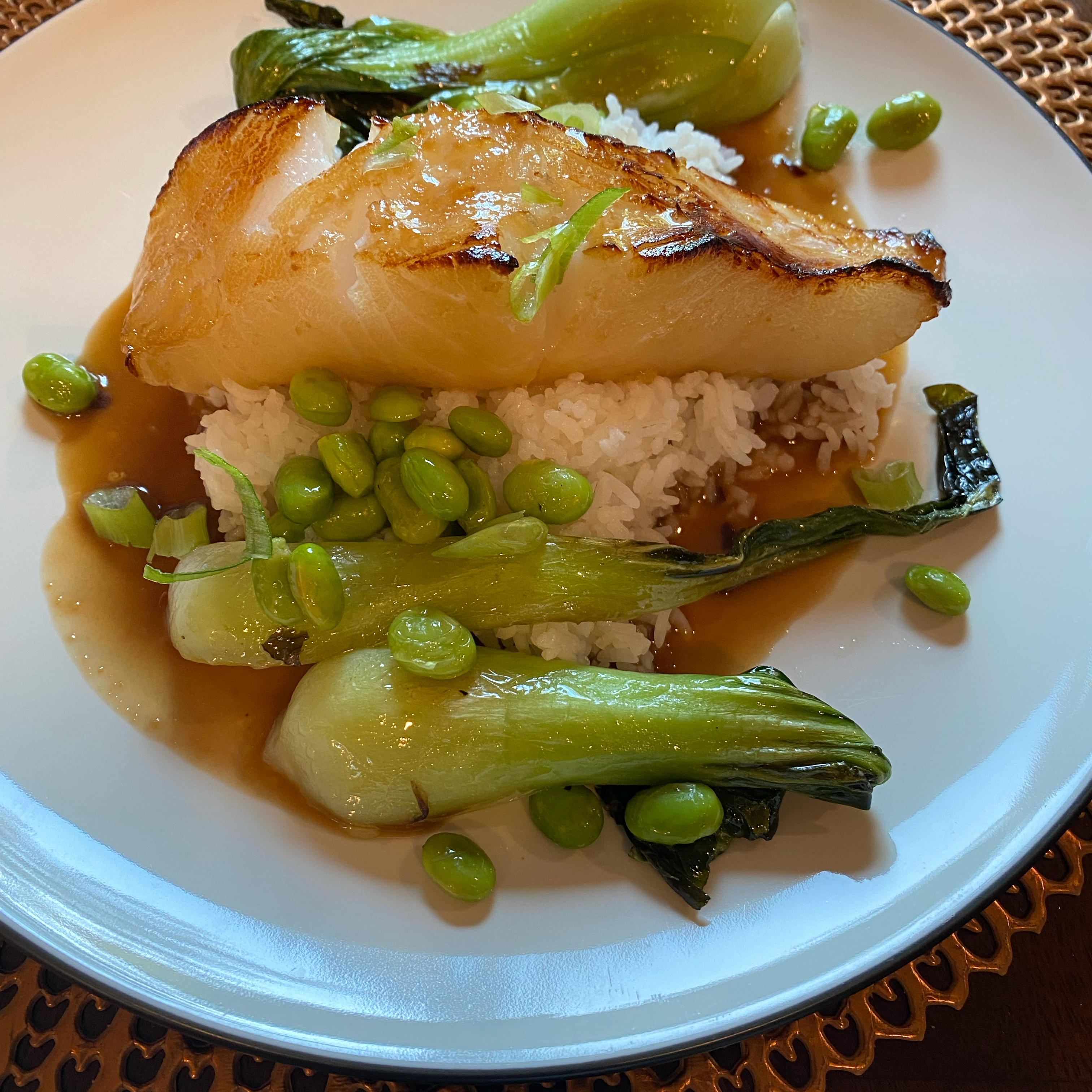 Miso and Soy Chilean Sea Bass 