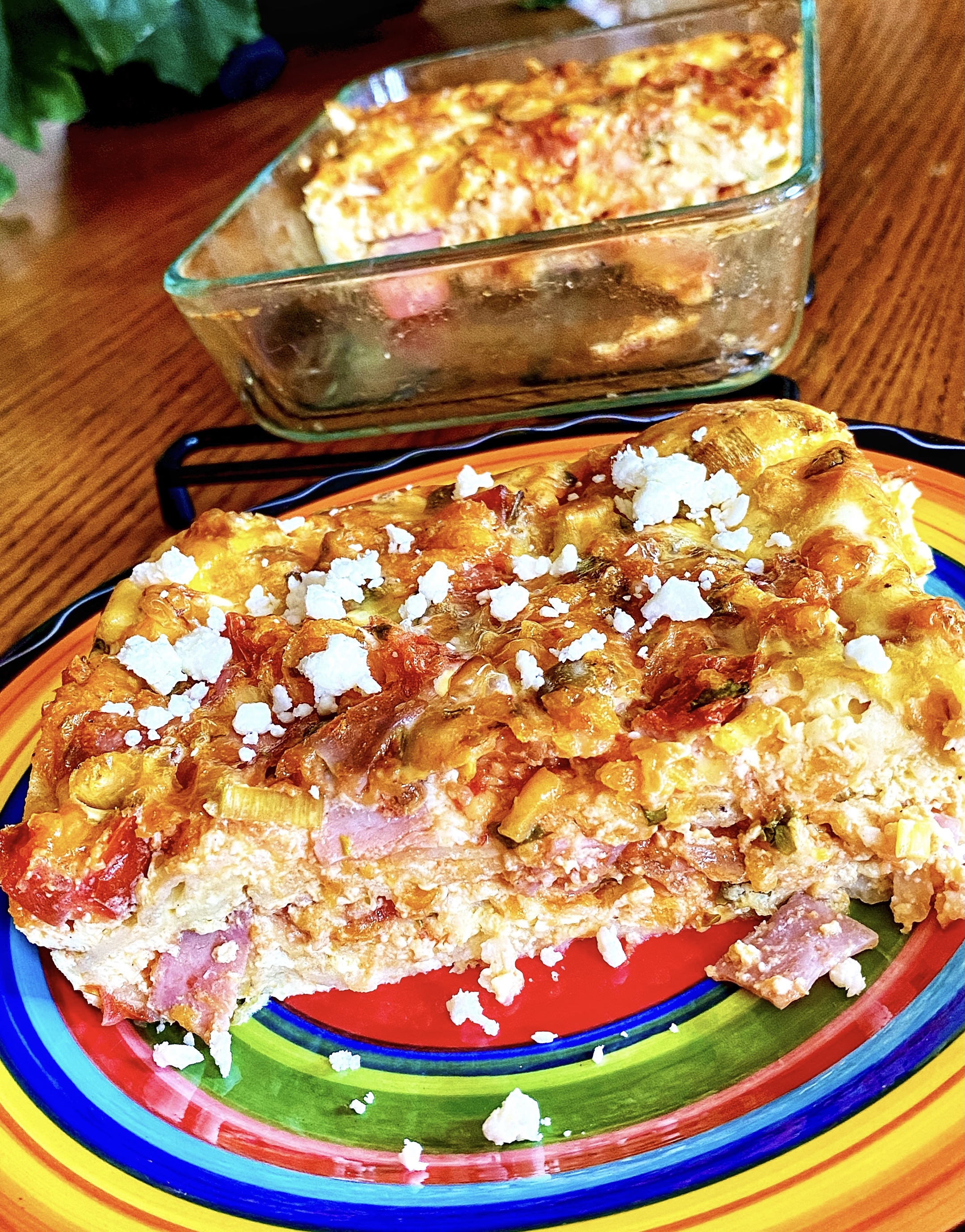 Mexican Ham and Cheese Breakfast Casserole
