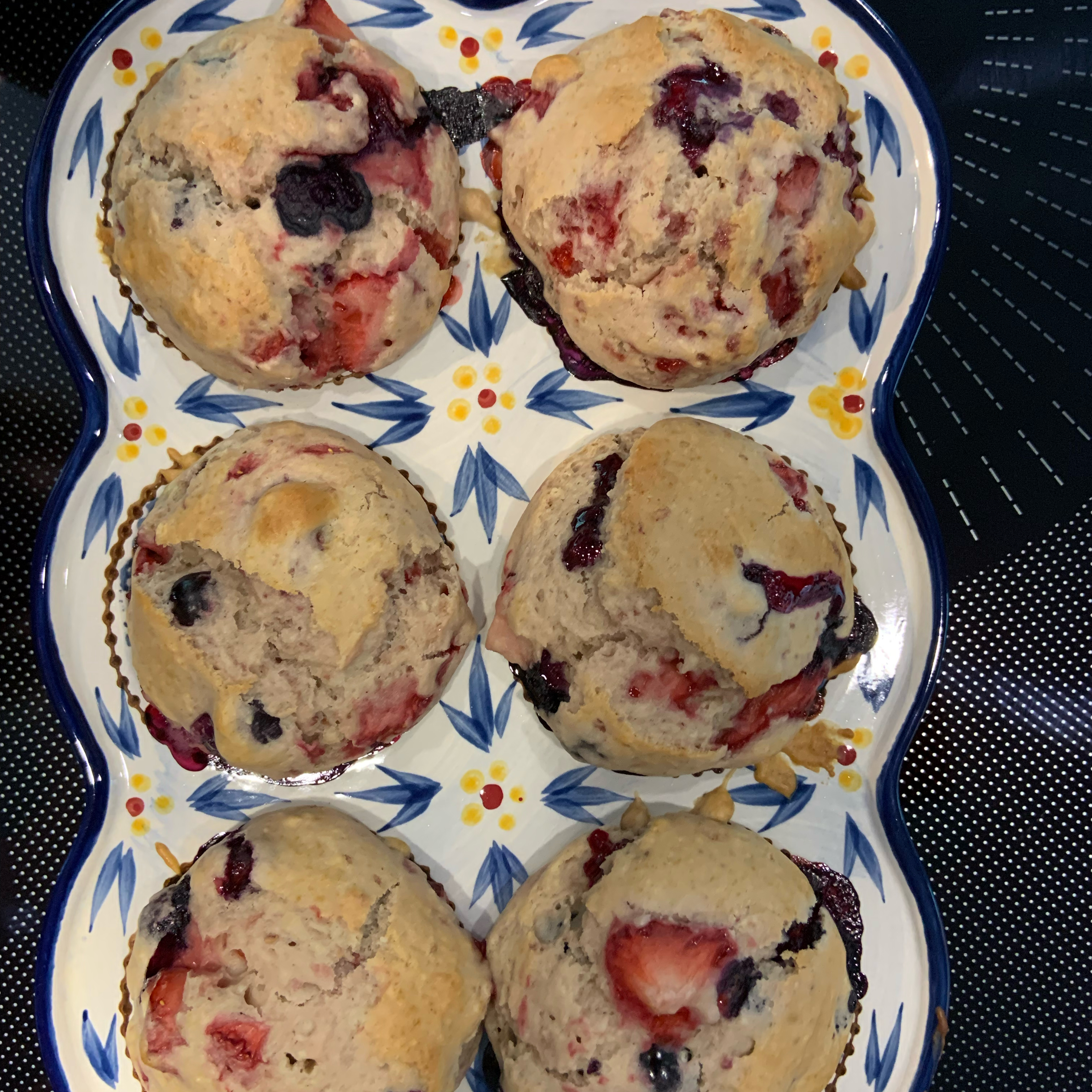 Strawberry-Blueberry Muffins 