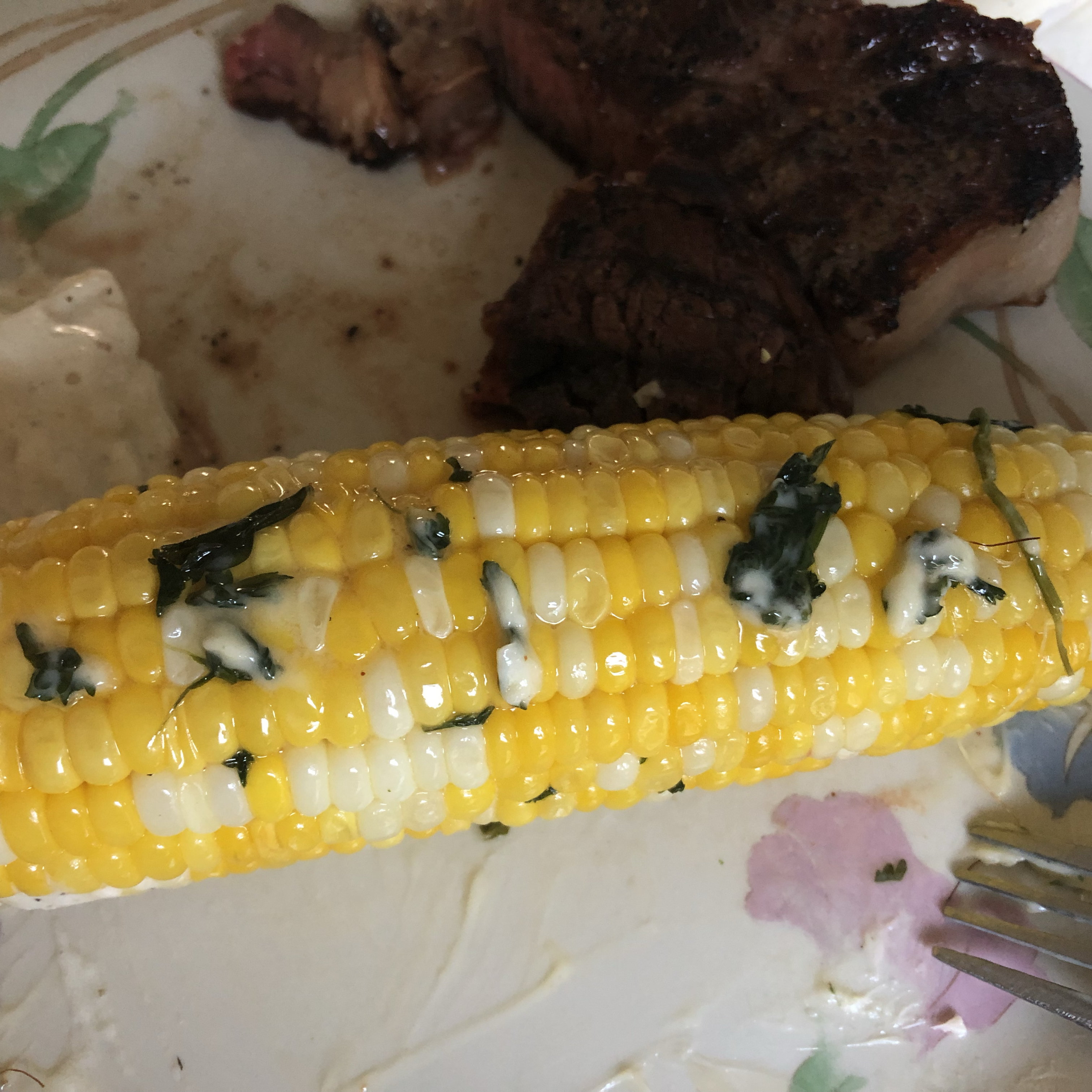 Grilled Corn with Cilantro Lime Butter Kathie