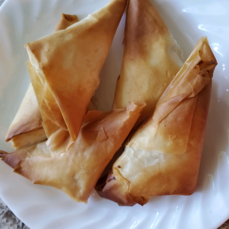 Phyllo Turnovers with Shrimp and Ricotta Filling Laurie C